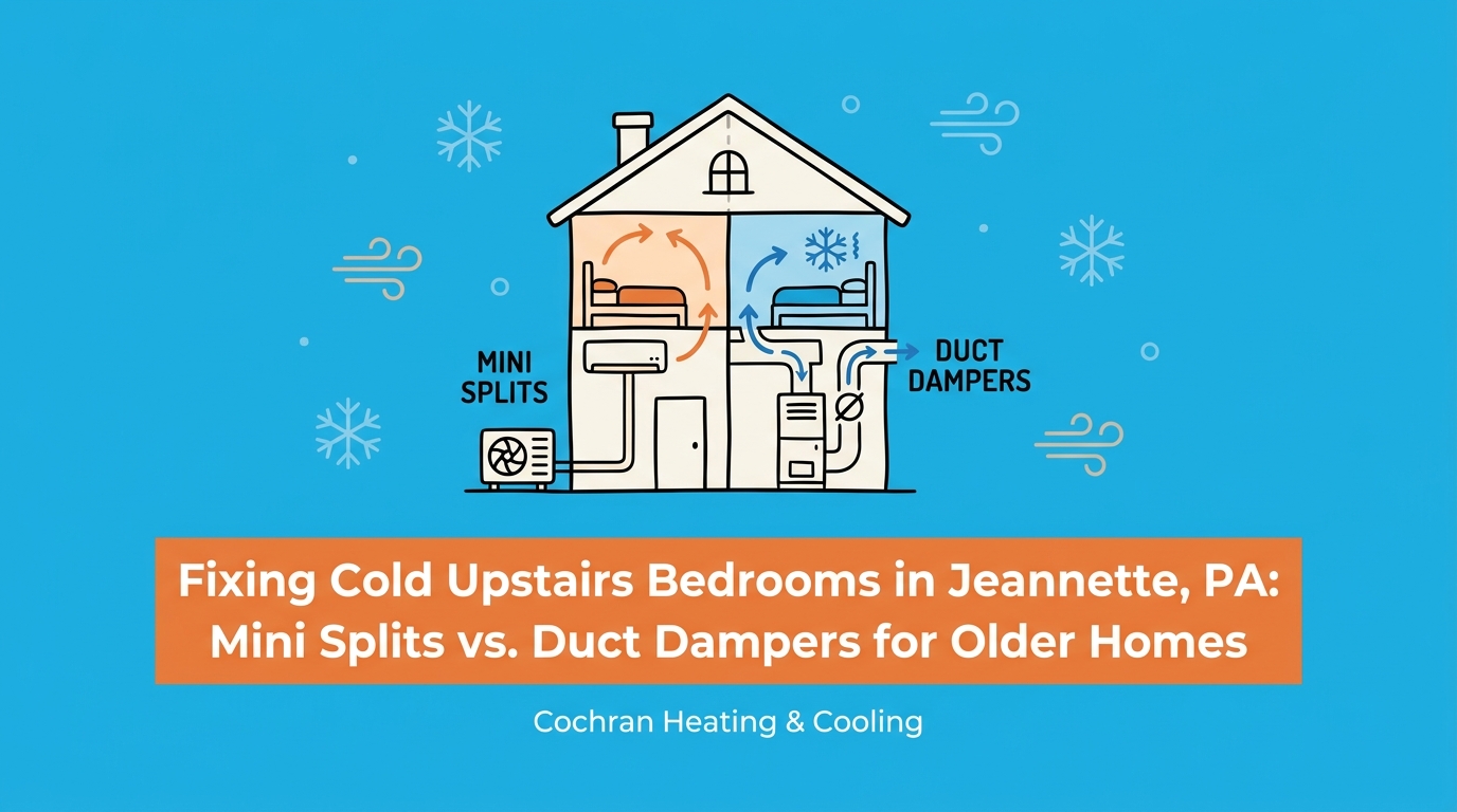 Zoned Heating with Mini Splits vs. Dampers in Older Jeannette Homes