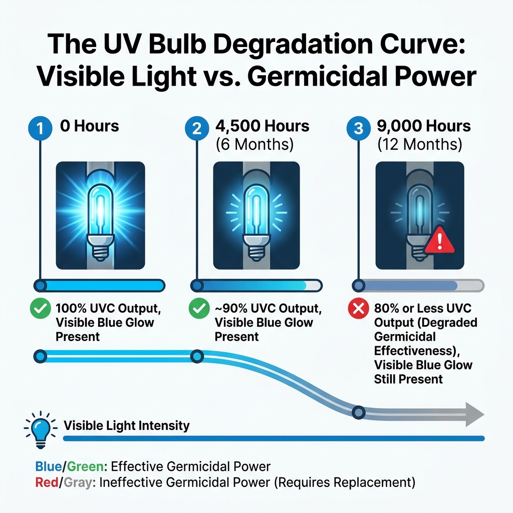 The UV Bulb Degradation Curve: Visible Light vs. Germicidal Power
