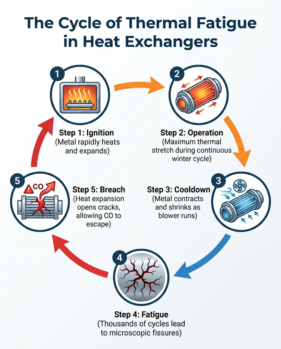 The Cycle of Thermal Fatigue in Heat Exchangers
