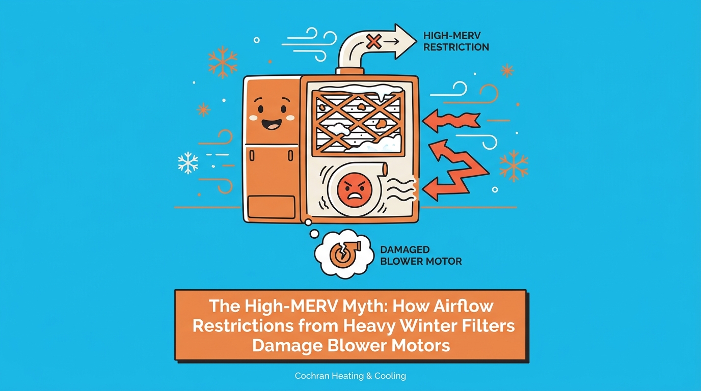 How Airflow Restrictions from Heavy Winter Filters Damage Blower Motors