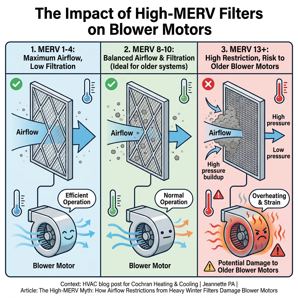 The Impact of High-MERV Filters on Blower Motors