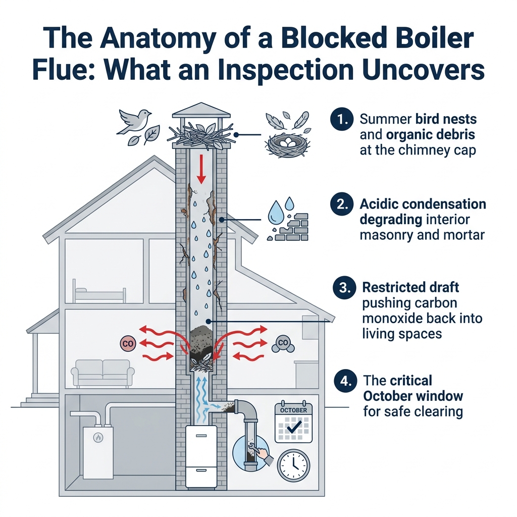 The Anatomy of a Blocked Boiler Flue: What an Inspection Uncovers