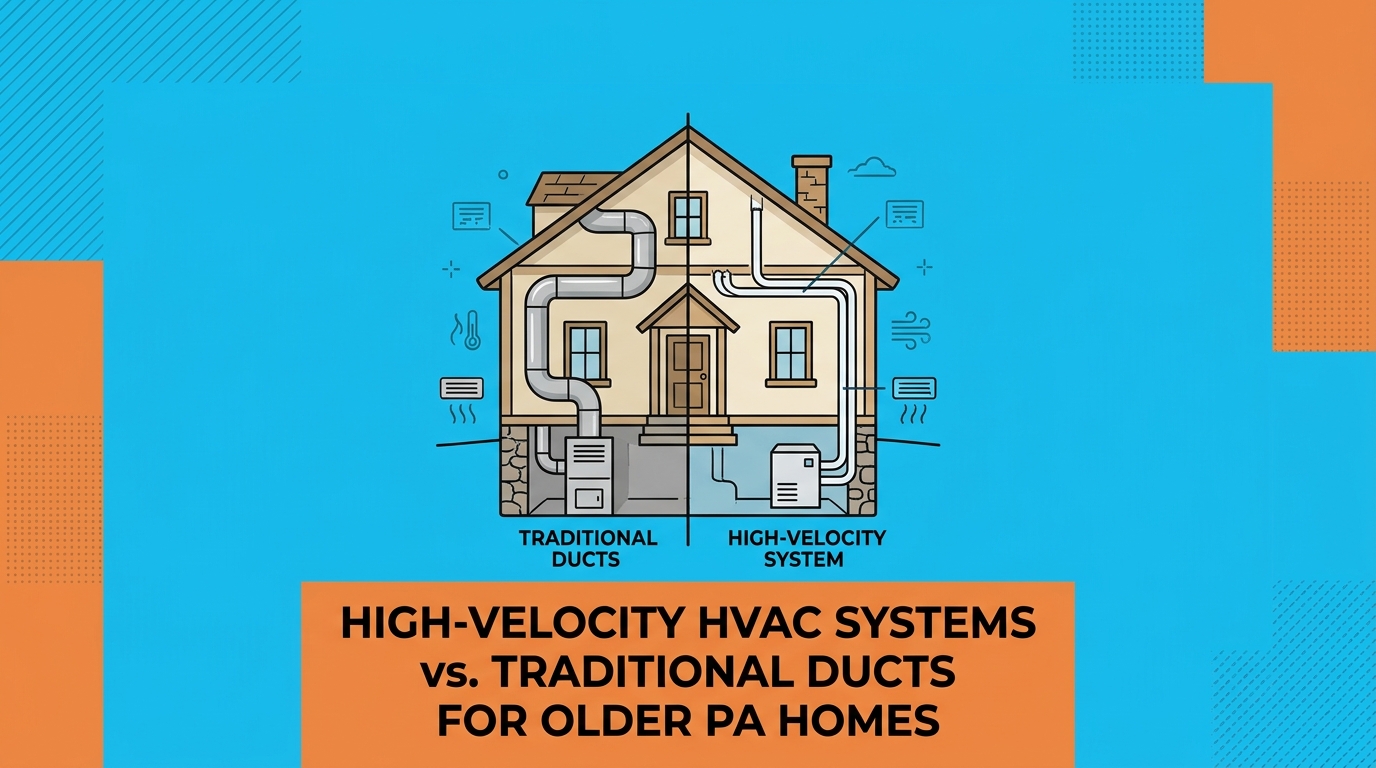 High-Velocity HVAC Systems vs. Traditional Ducts for Older PA Homes