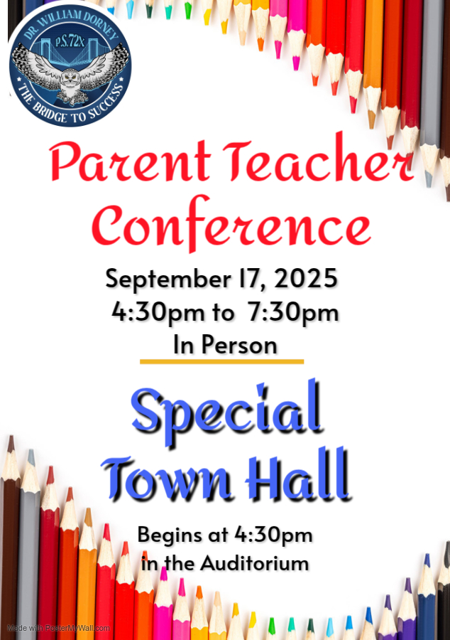 Parent Teacher Conference September 17, 2025 flyer