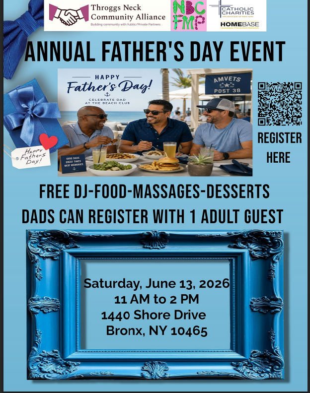 Flyer for Annual Father's Day Event June 13 2026 Bronx NY