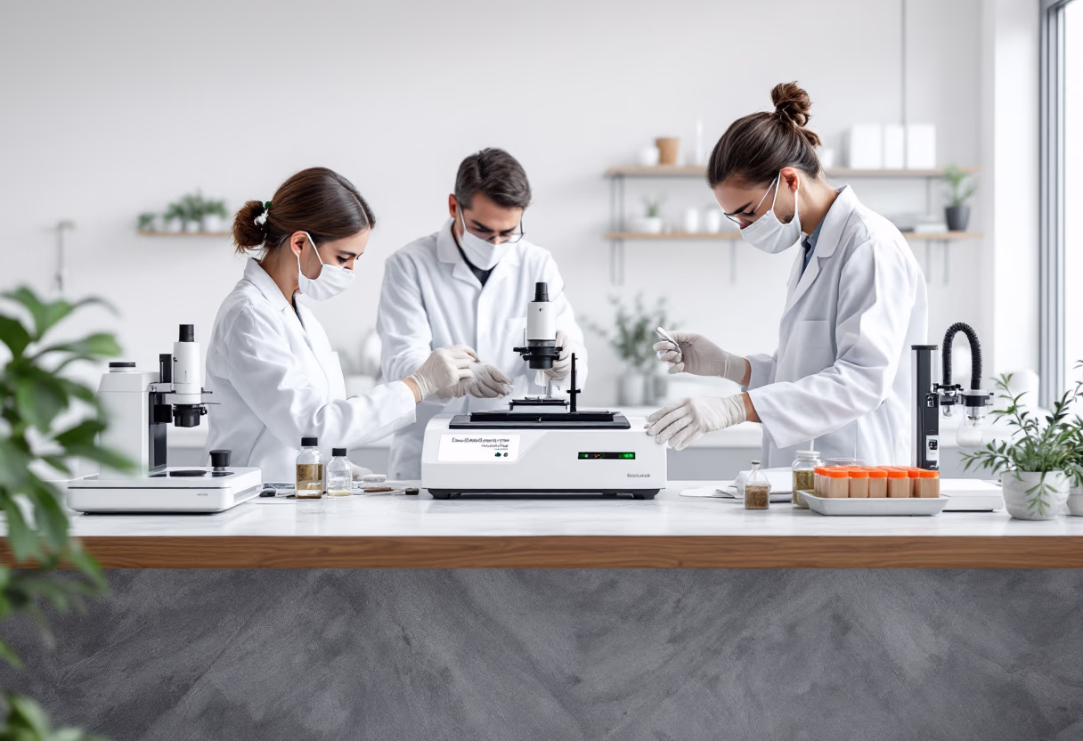 image of soil quality testing in a laboratory