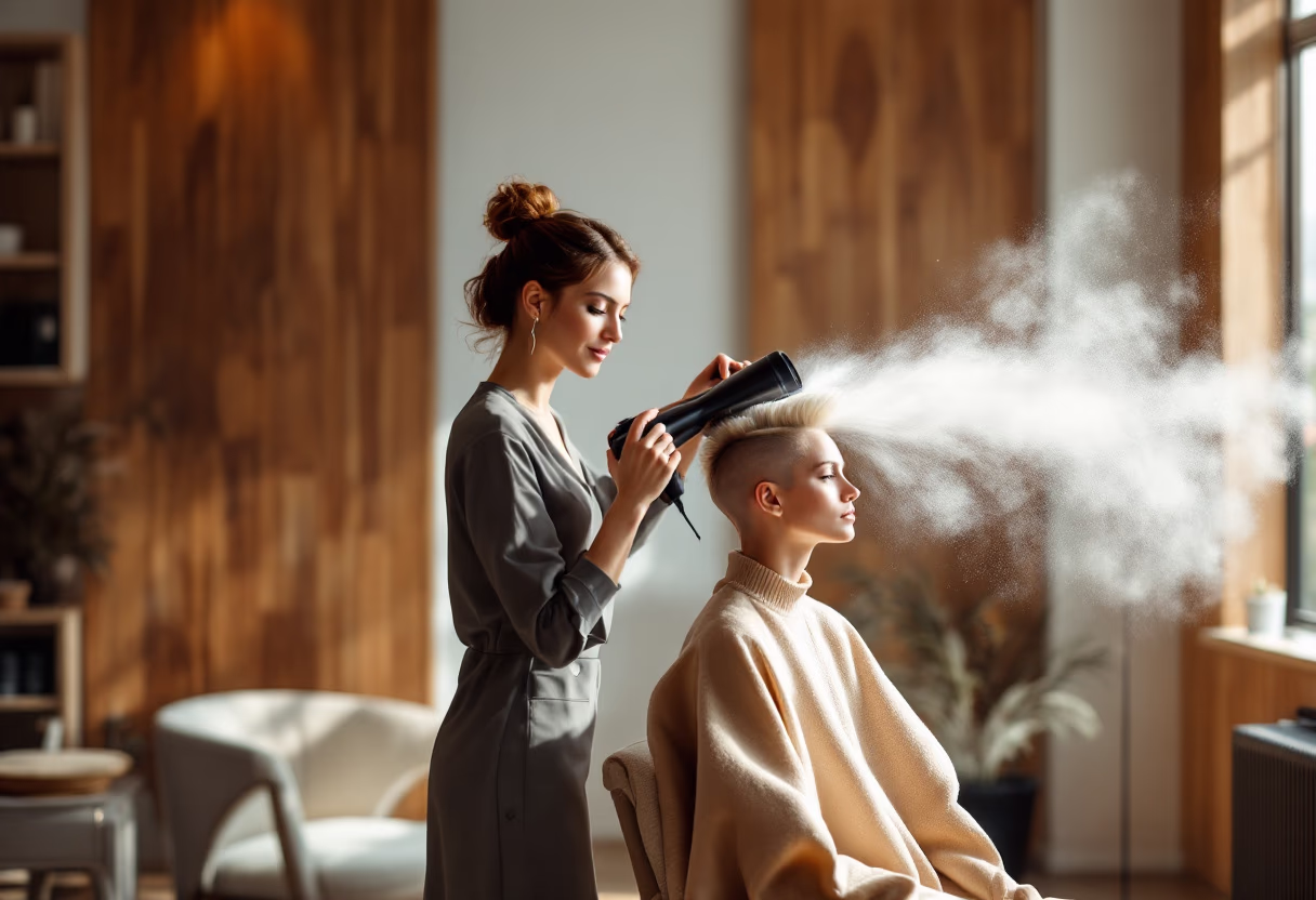 image showcasing a hairstyling tip