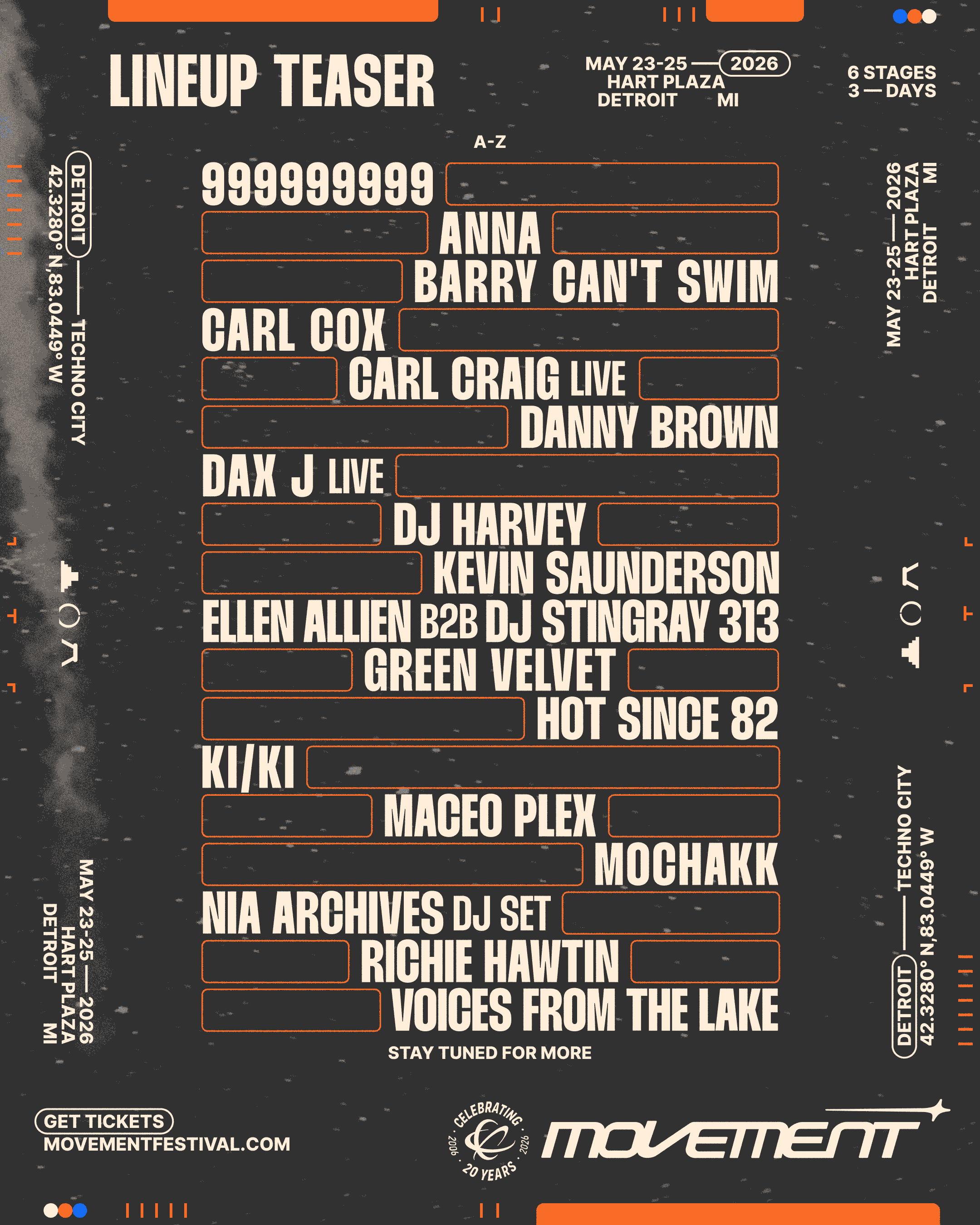 Movement 2026 Lineup Teaser