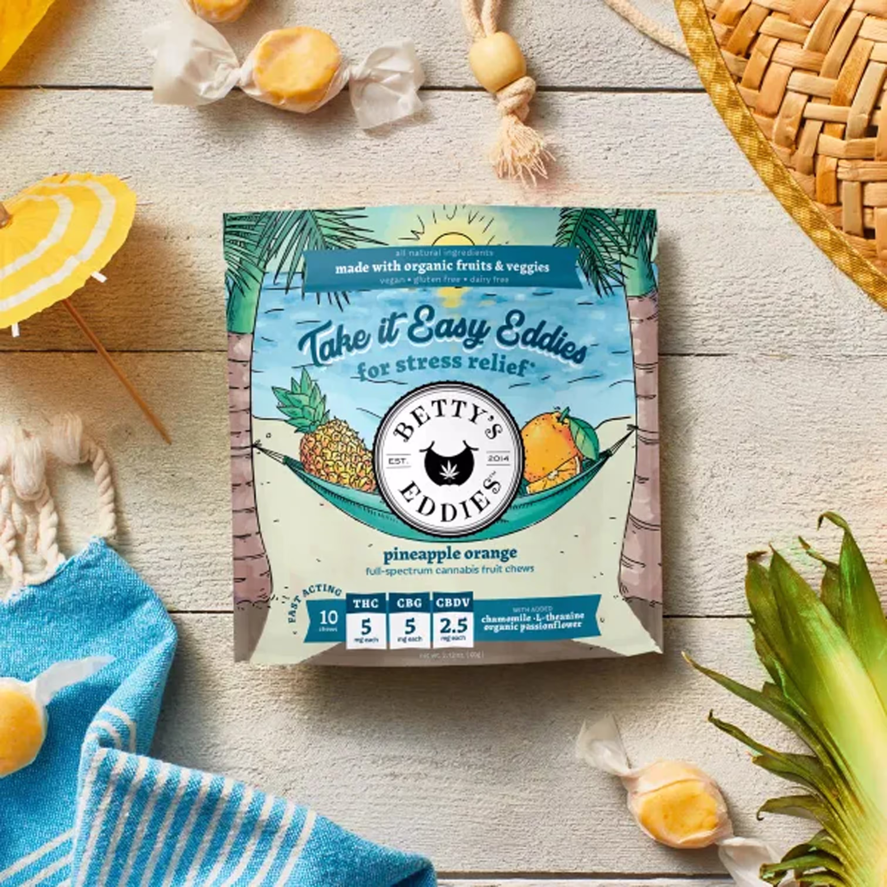 Take It Easy Orange Pineapple Chews | 10pk