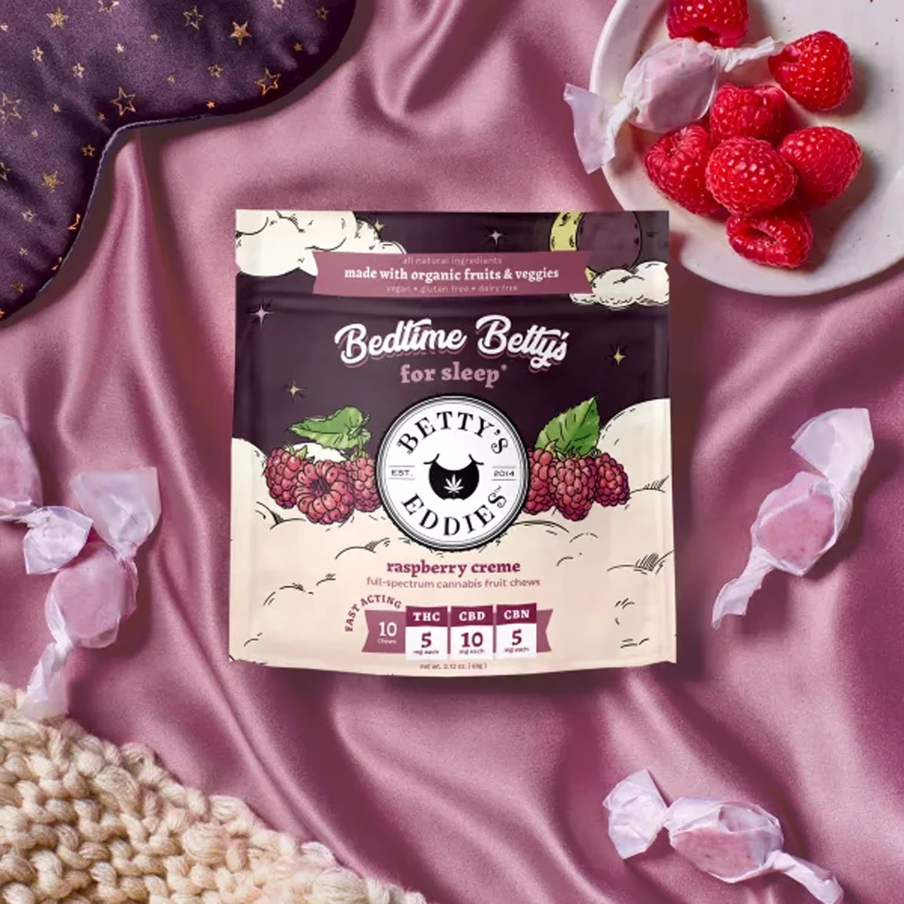 Bedtime Raspberry Creme Chews | 10pk