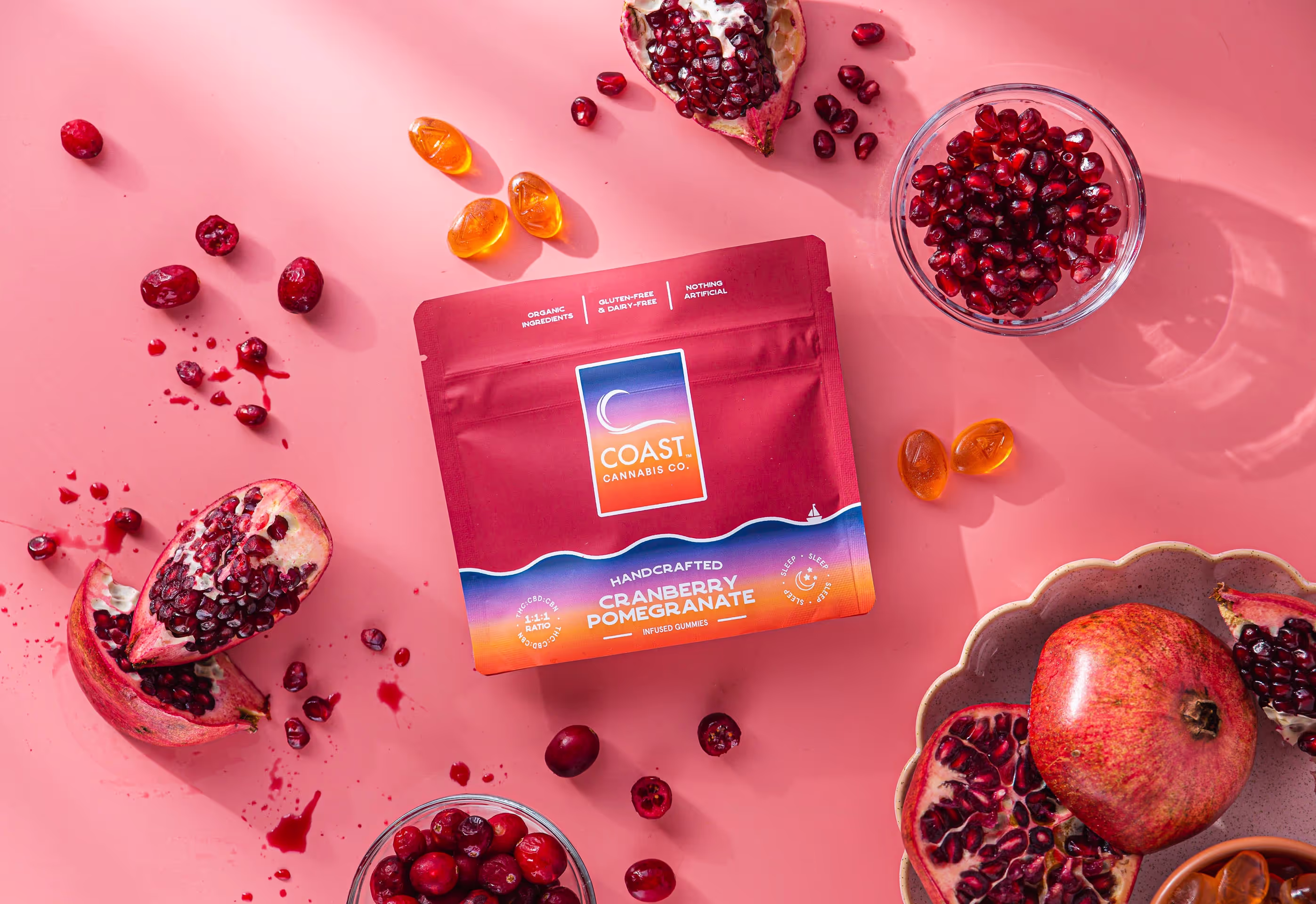 Pomegranate Cranberry | 1:1:1 CBN:CBD:THC | 20pk