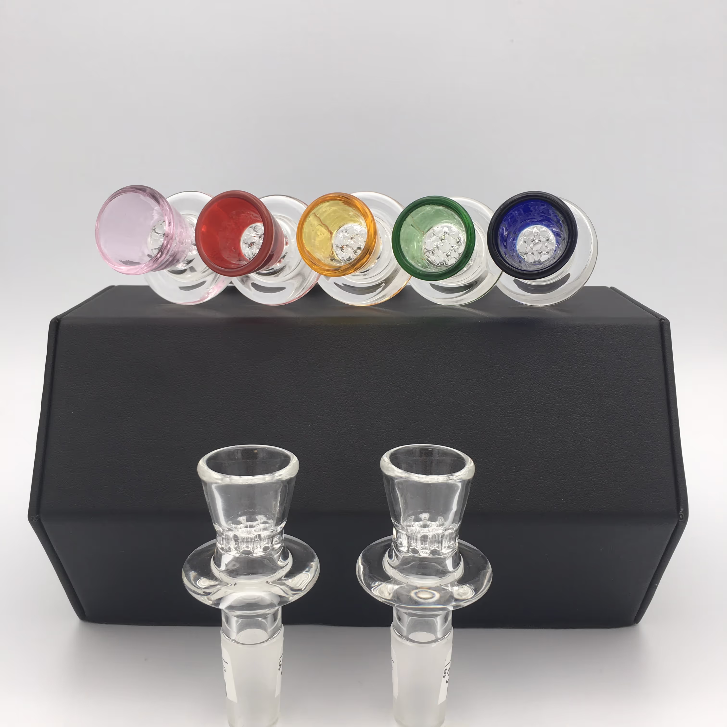 14mm Honeycomb Disc Slide | Blazing Blue Glass