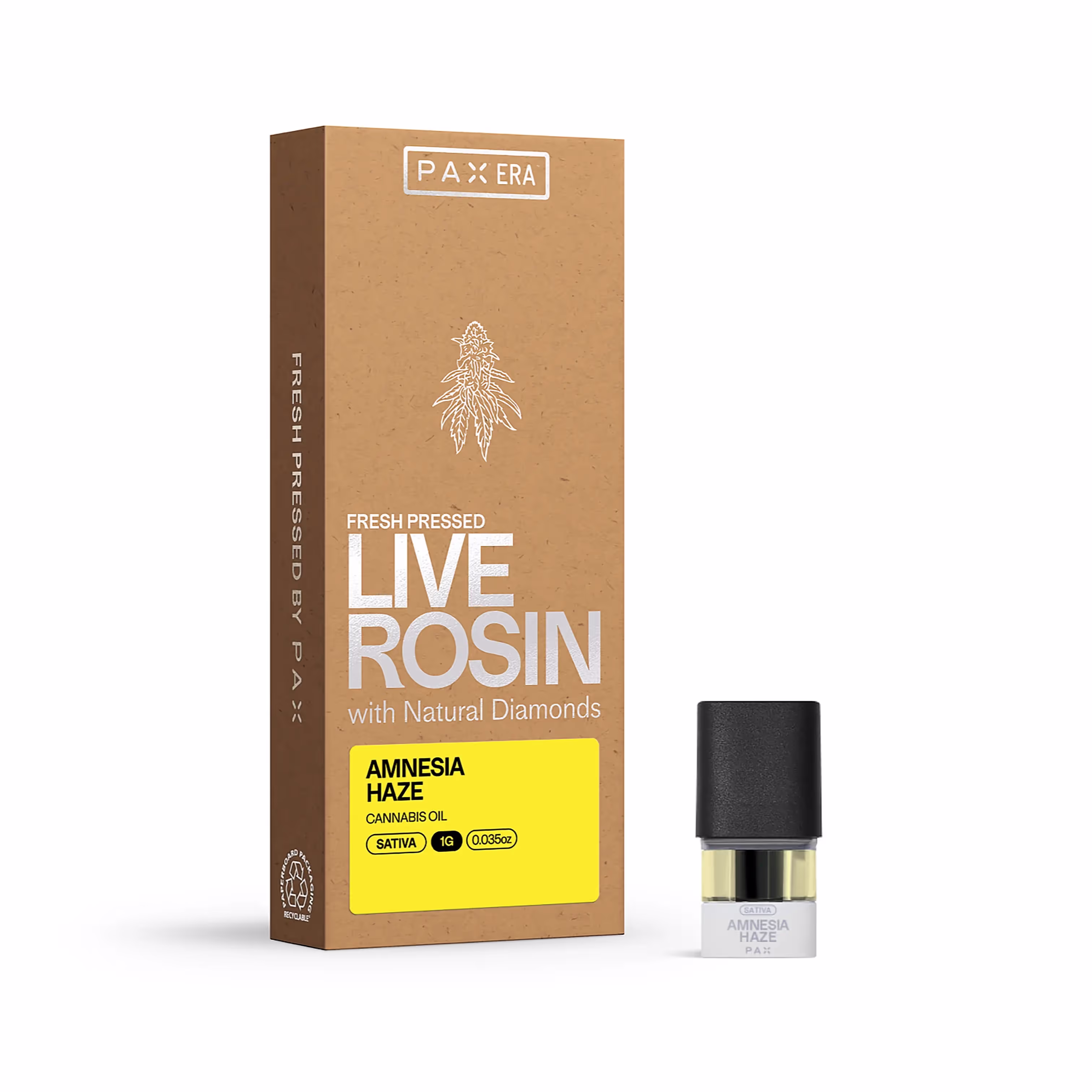 Amnesia Haze | Live Rosin with Diamonds Pax Pod | 1g