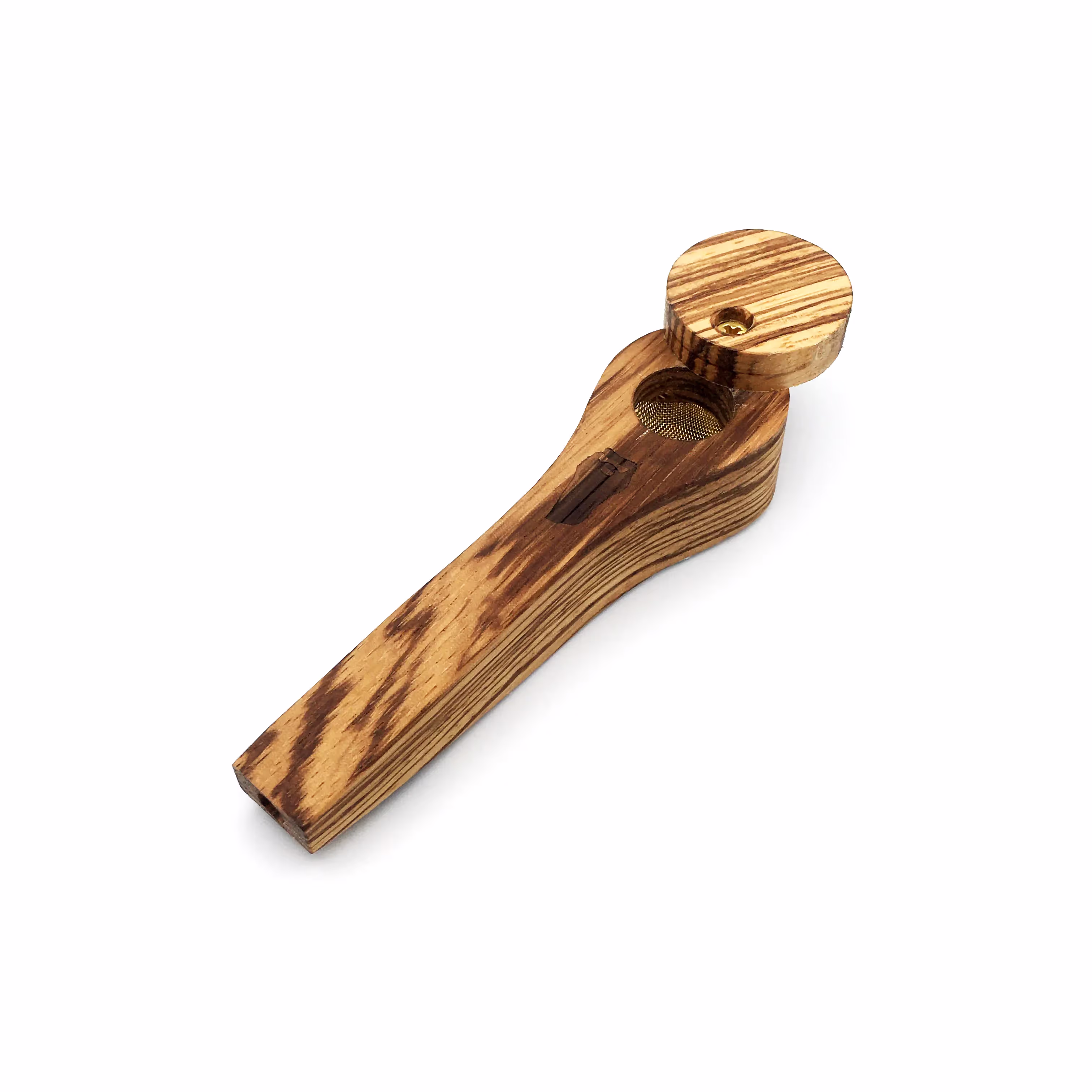 Handmade Wood Pipe with Lid | Bearded