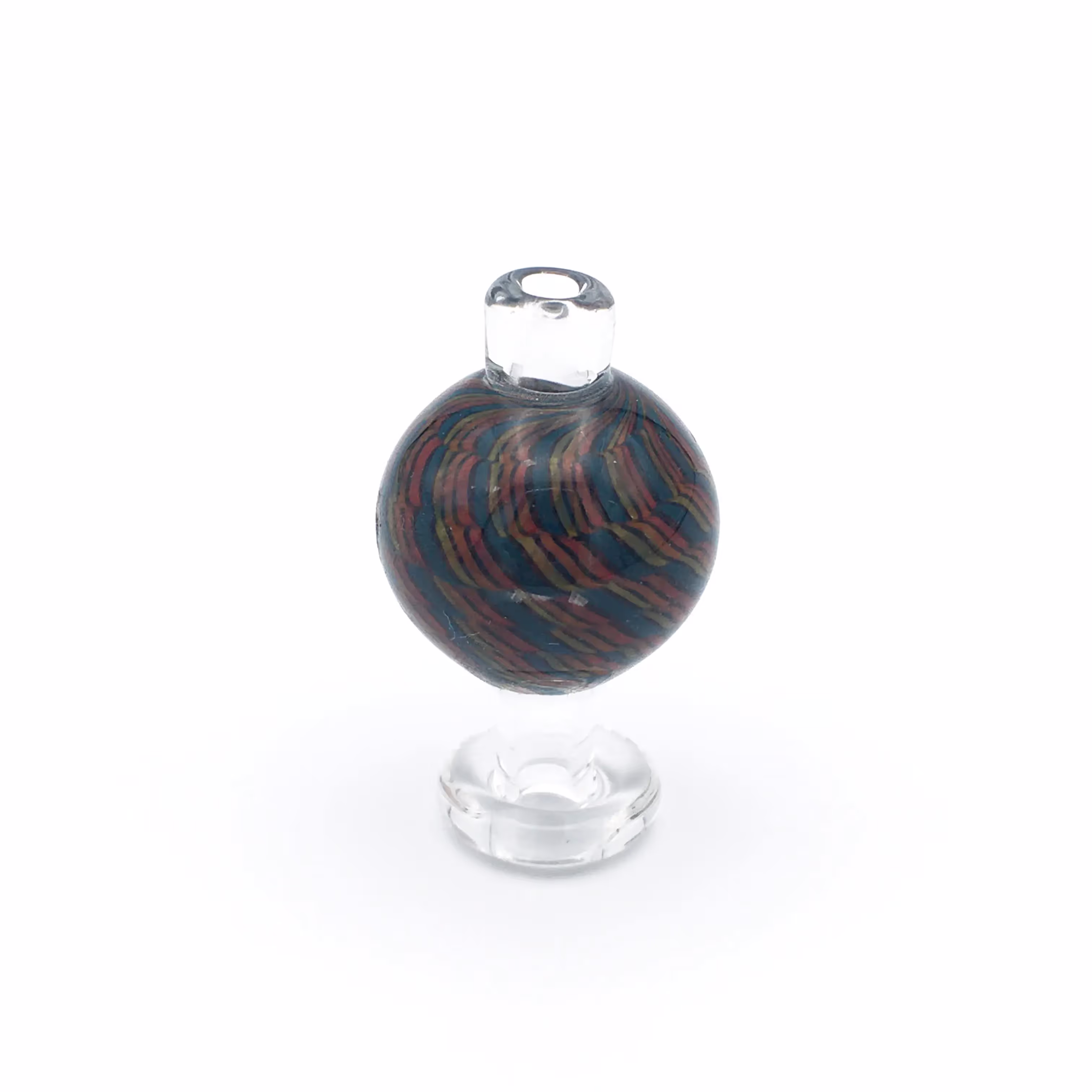 25mm Ribbon Coil Bubble Cap | Fidget Glass