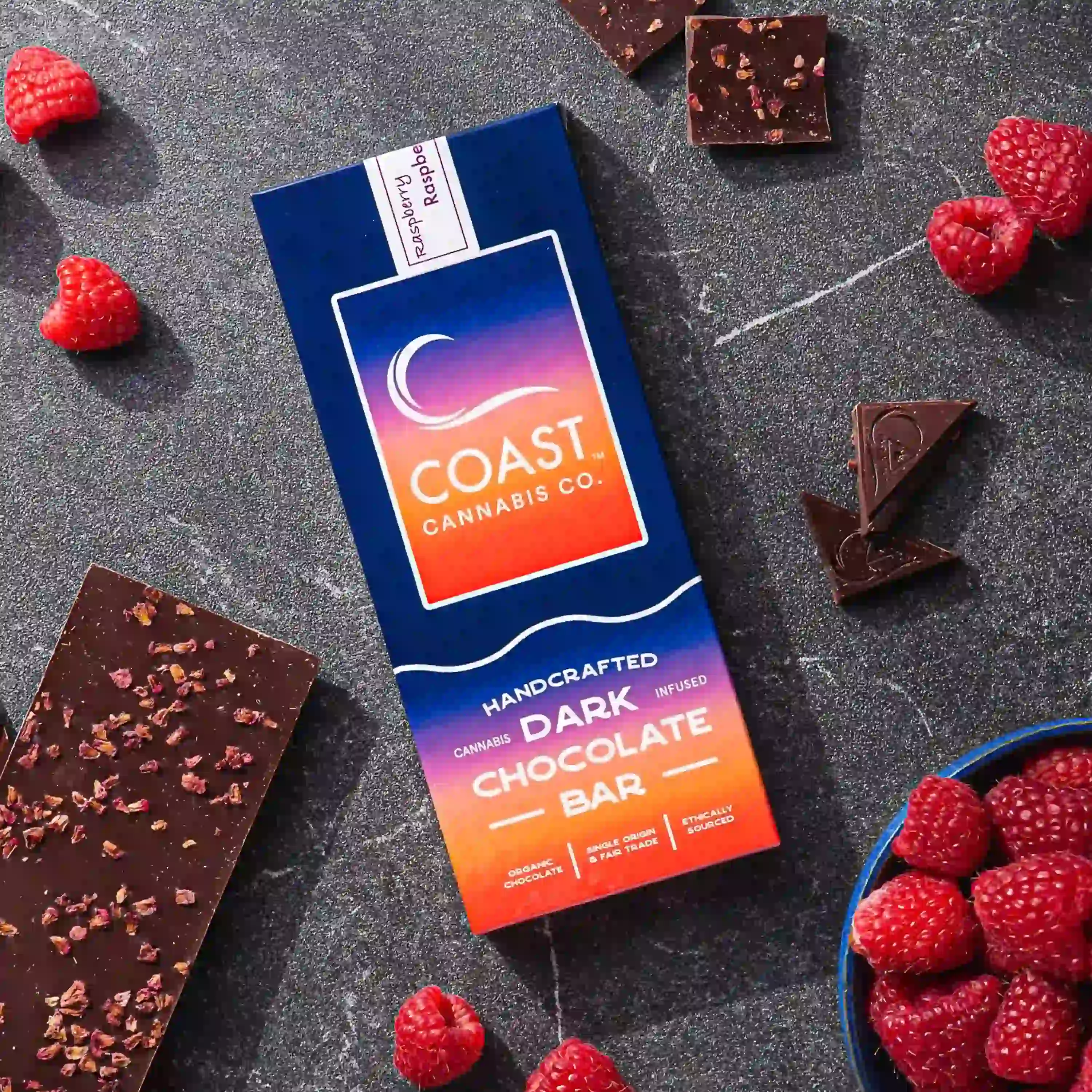Raspberry Dark Chocolate Bar | 20pk