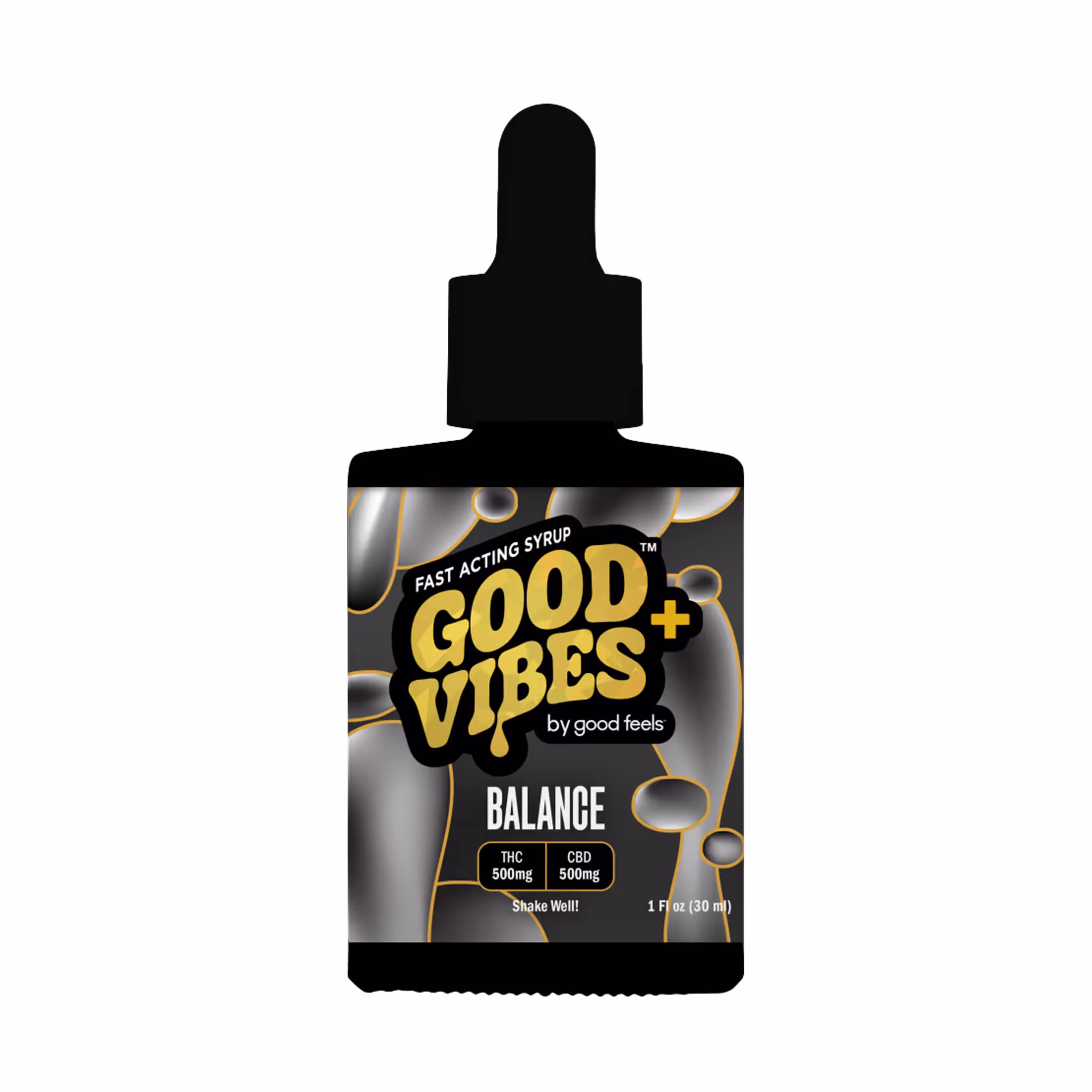 Good Vibes+ Balance | THC:CBD Unflavored Syrup | 500mg