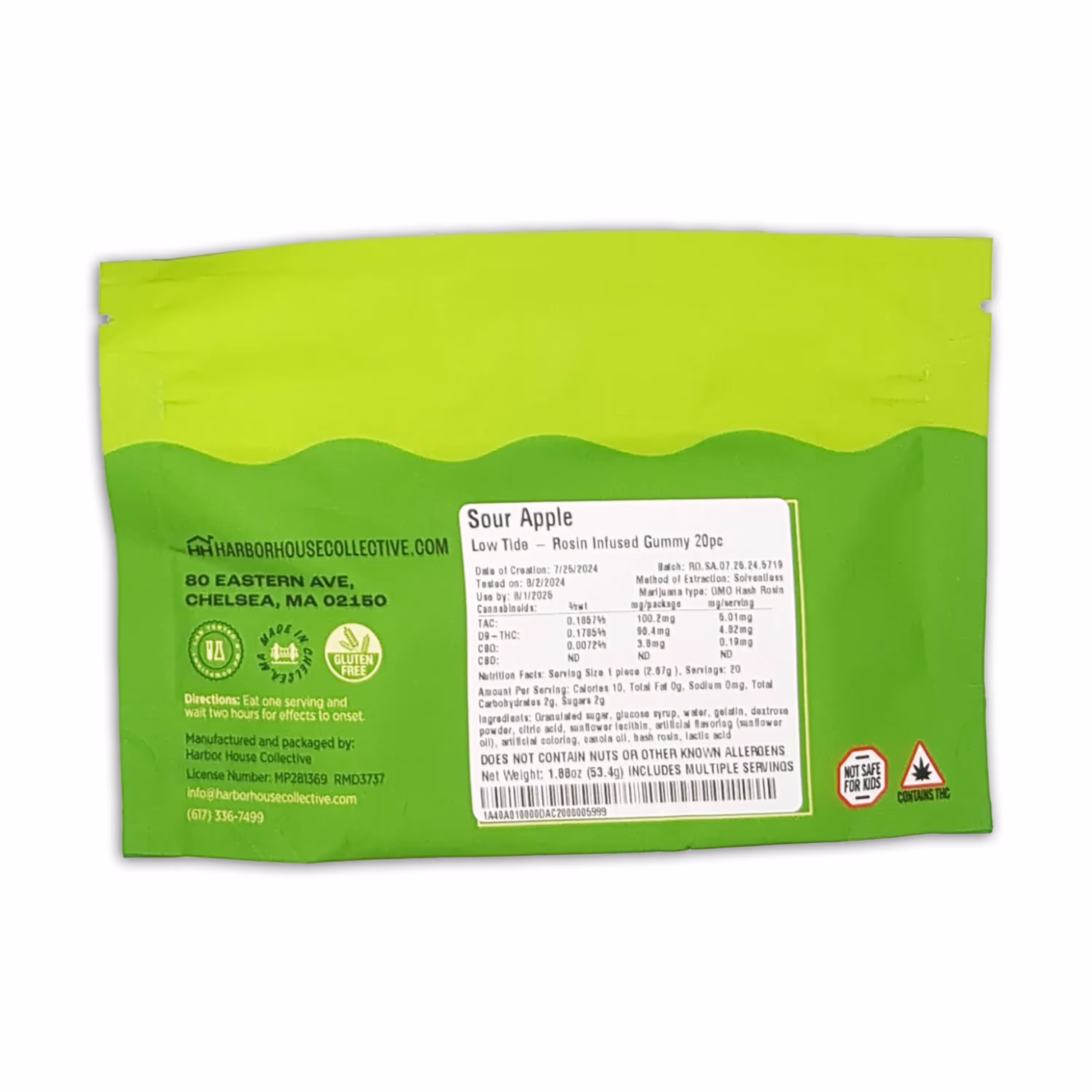 Sour Apple | GMO | Rosin Gummies | 20pk