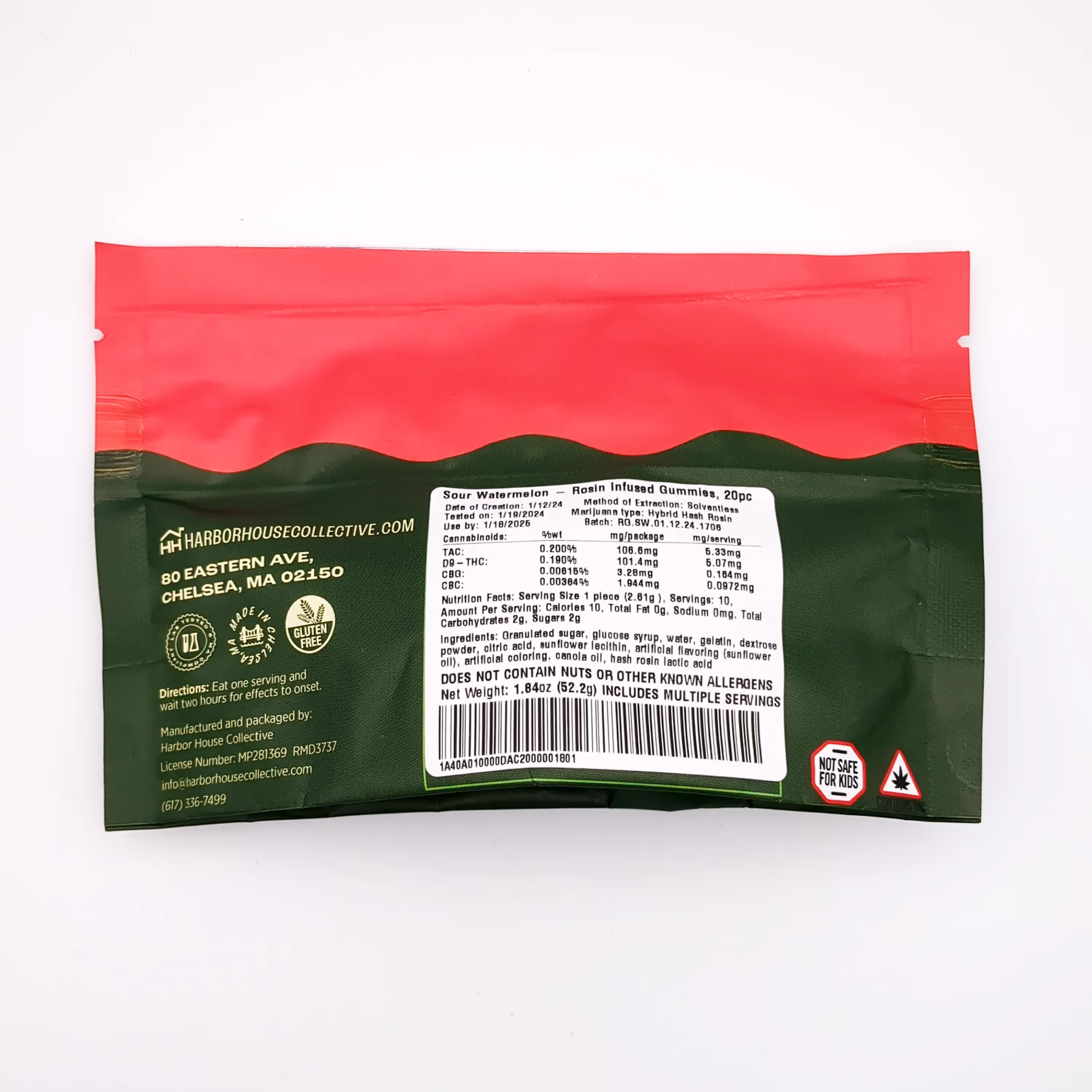 Sour Watermelon | Rip Tide | Rosin Gummies | 20pk