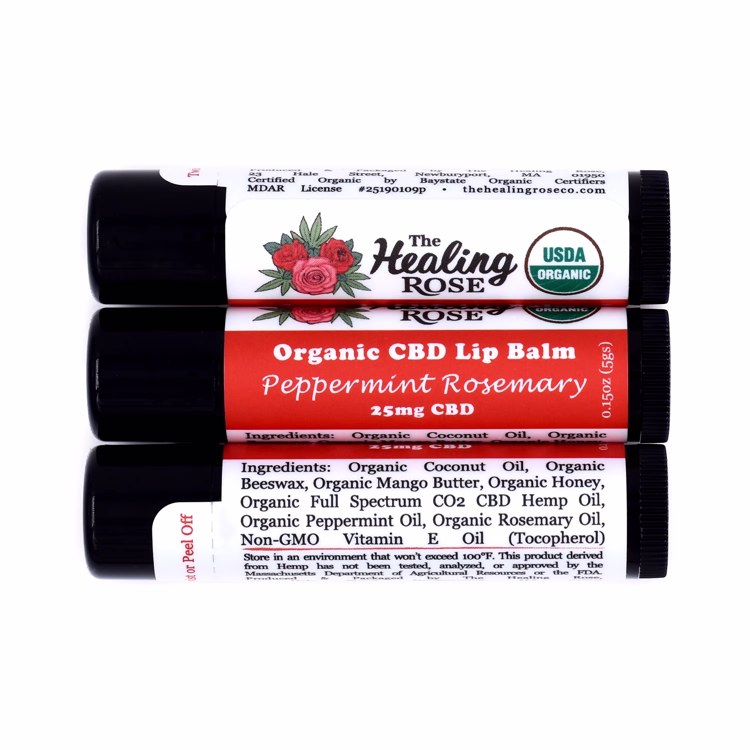 CBD Lip Balm | Organic Peppermint Rosemary | 25mg