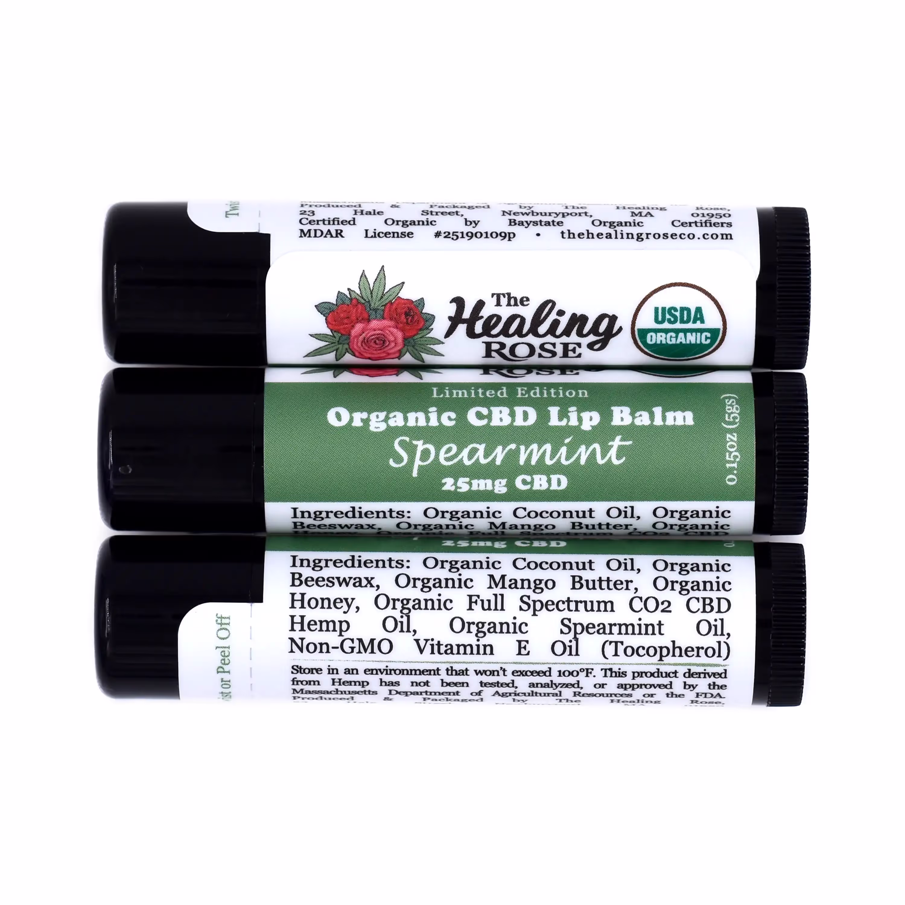 CBD Lip Balm | Organic Spearmint | 25mg | Limited Edition!