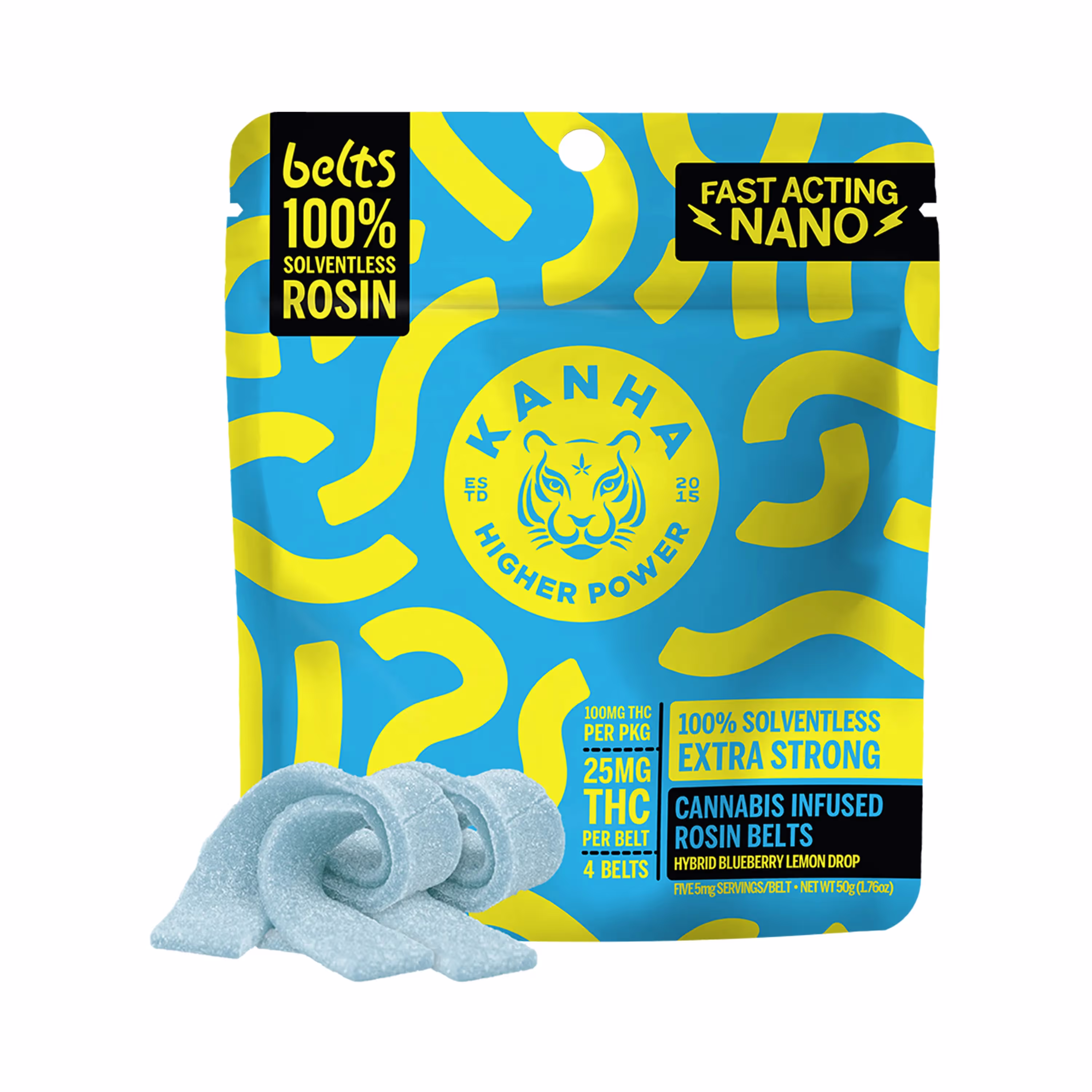 Blueberry Lemon Drop Rosin Belts | Hybrid | 20pk