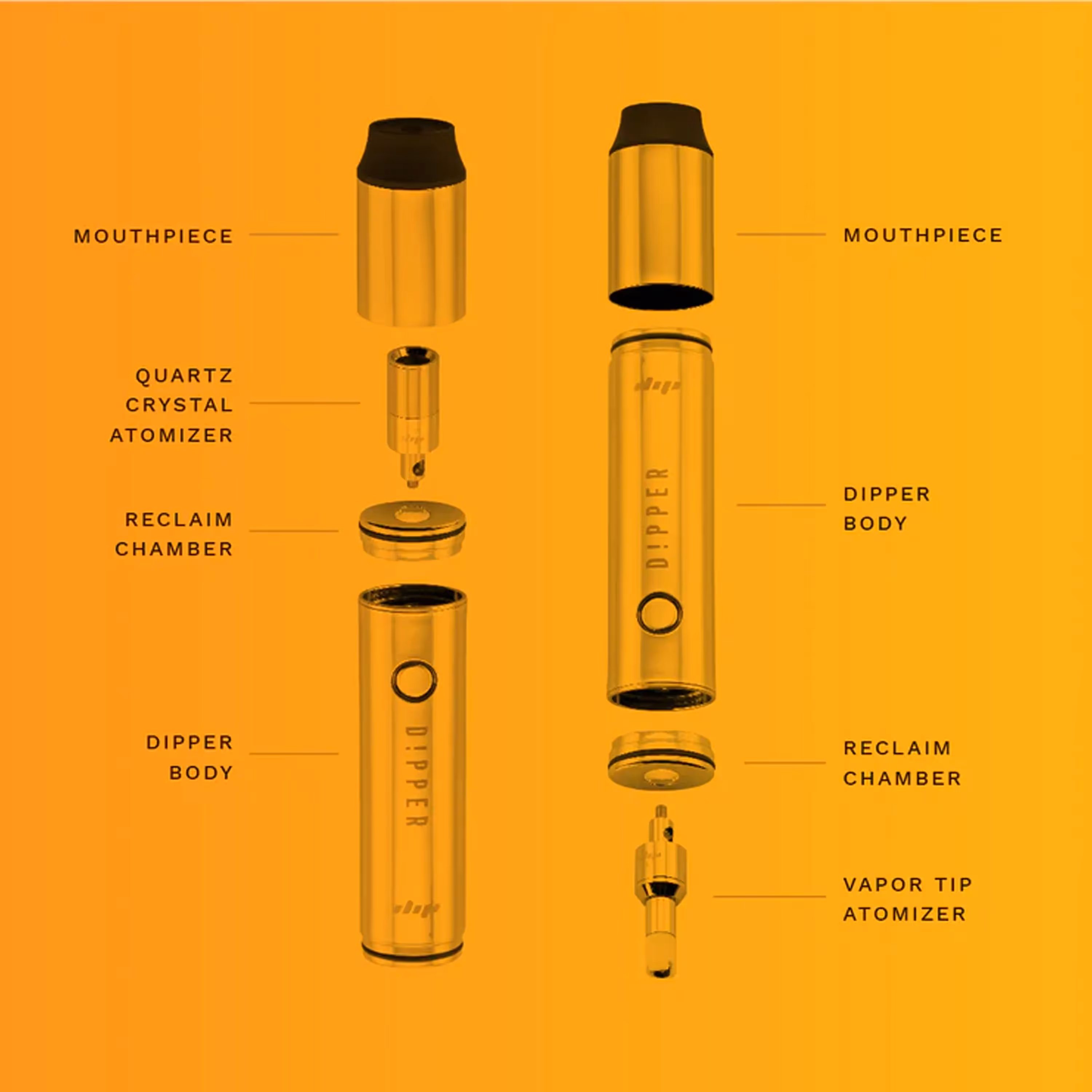 Dipper | Electronic Dab Pen and Nectar Collector | Chrome