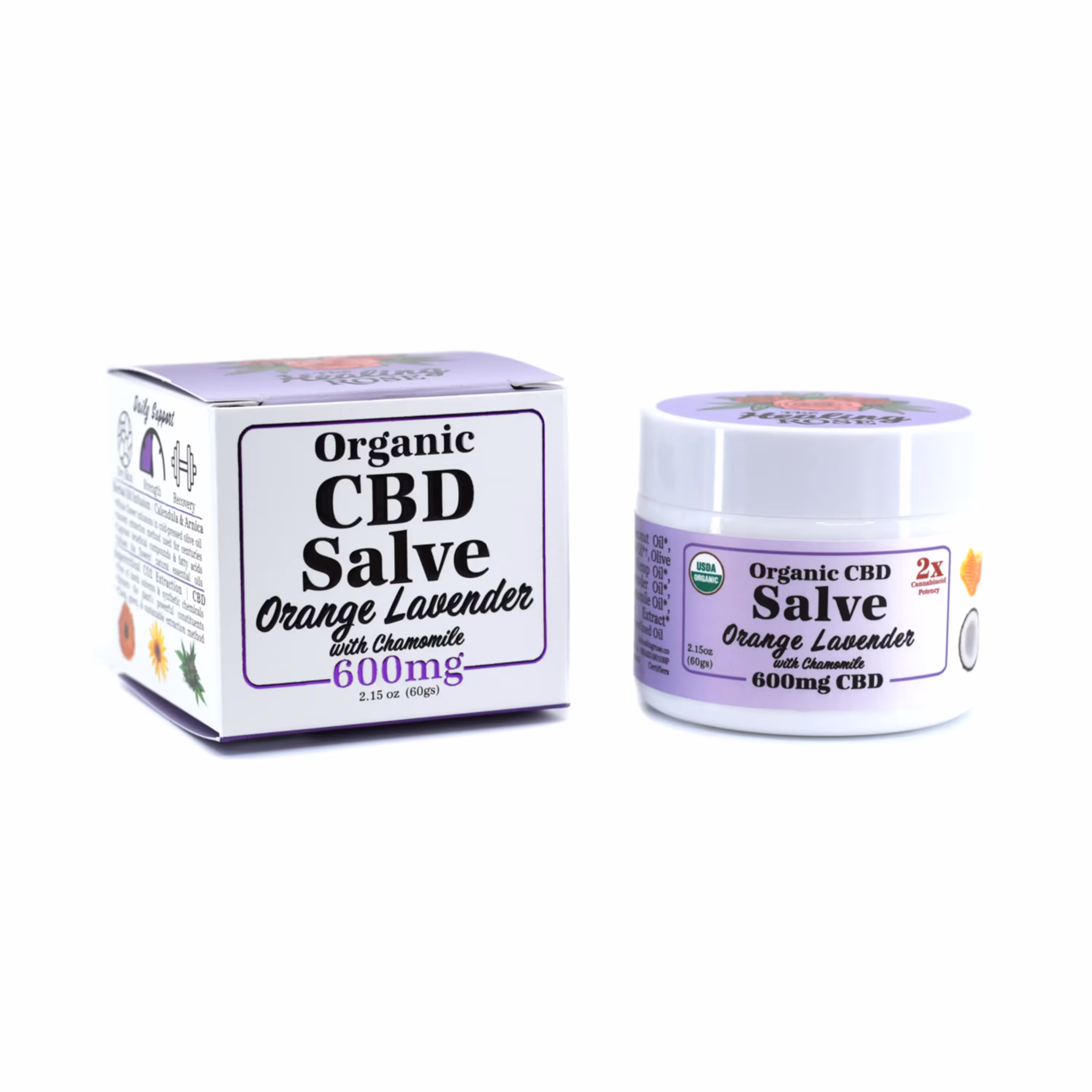 Organic Orange Lavender CBD Salve | 600mg