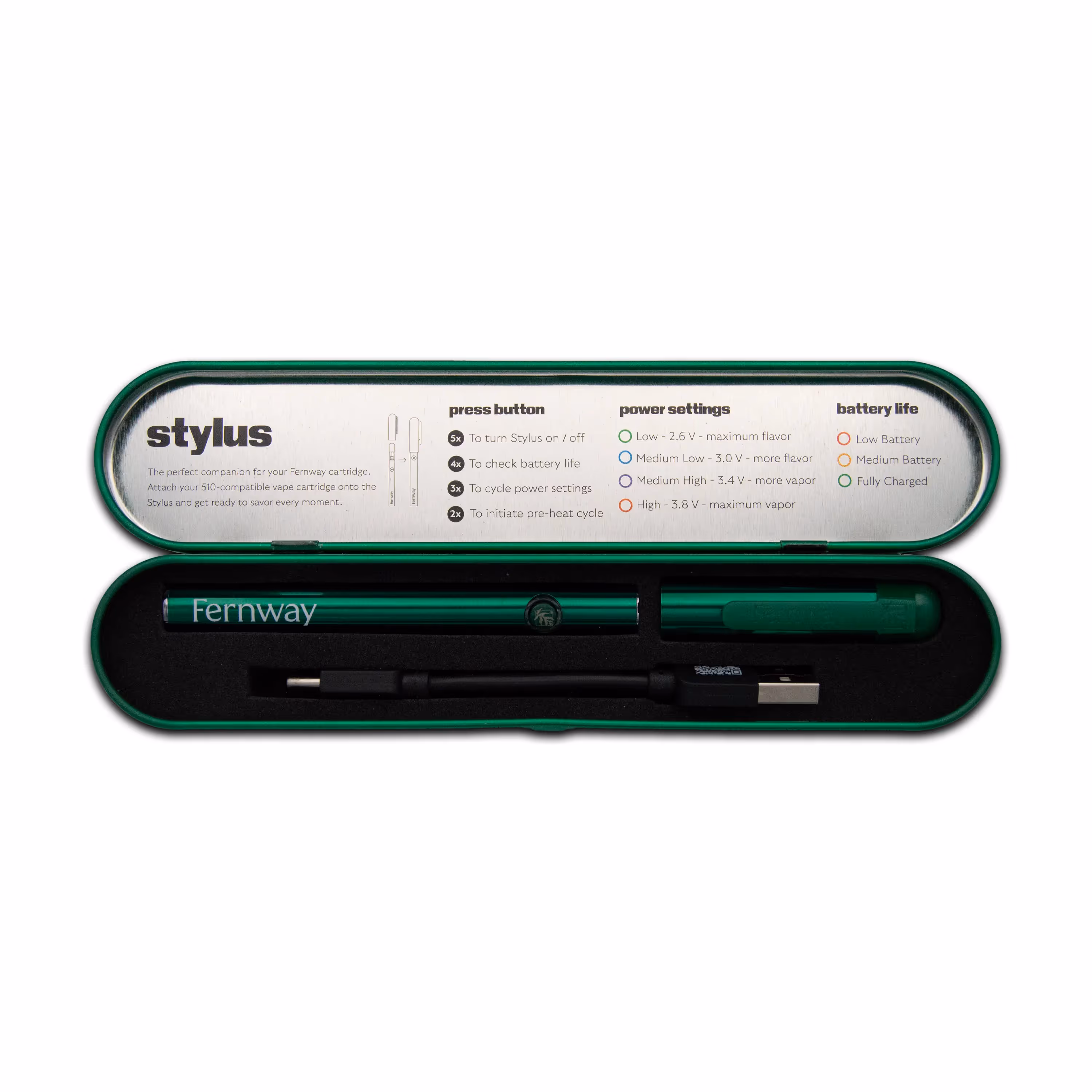 Limited Edition! | USB-C Stylus Battery | Fern:20 Green