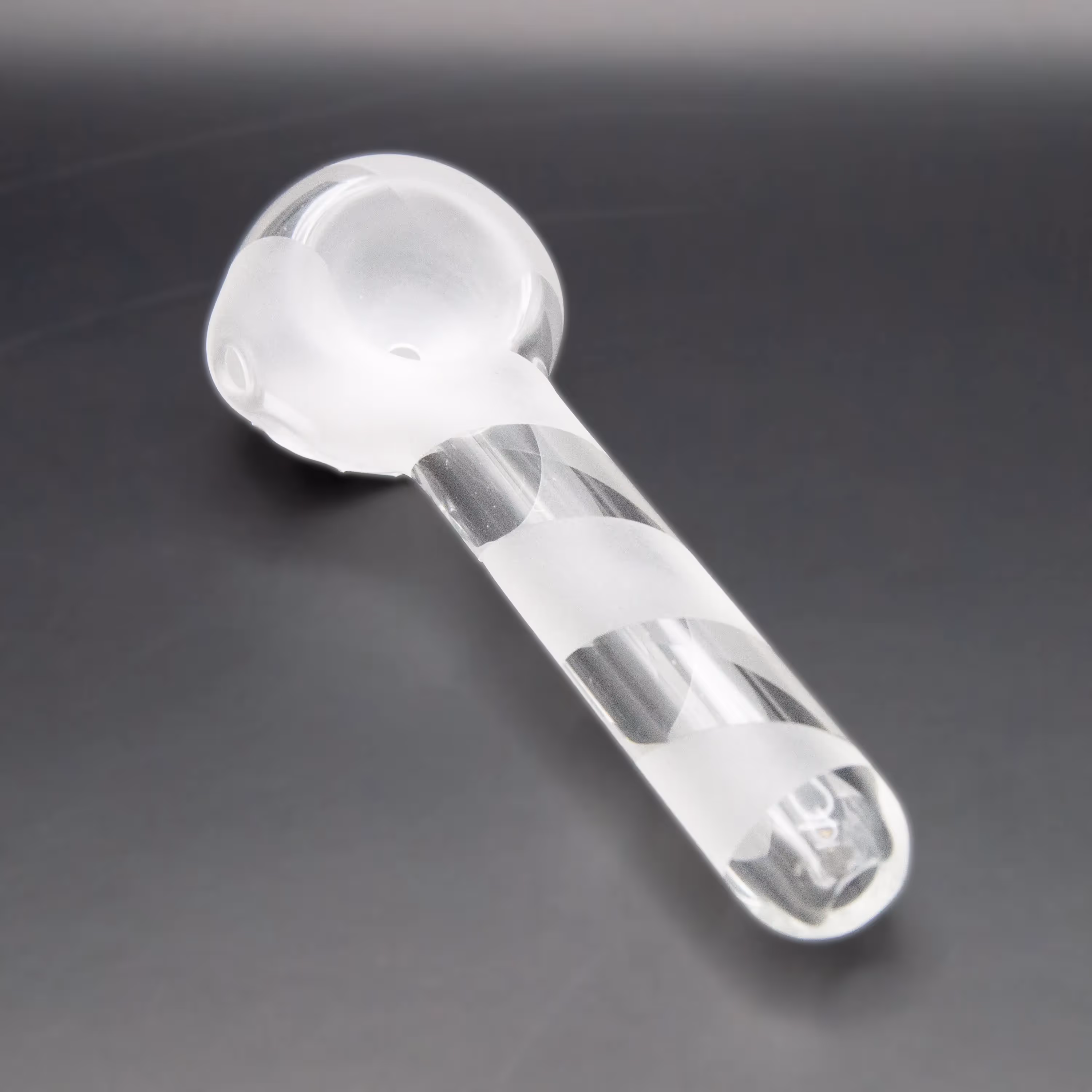 Clear Frosted Candy Cane Pipe | Jellyfish