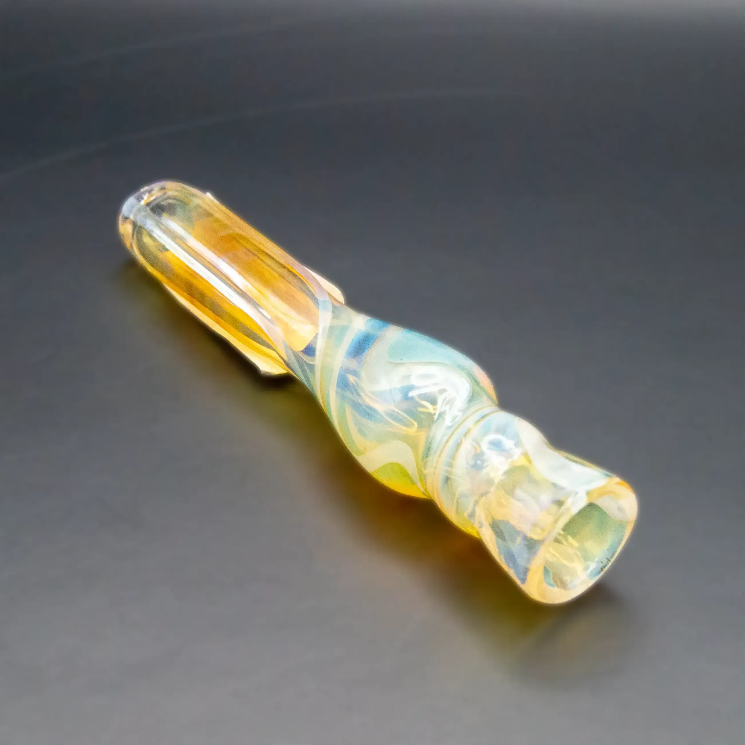Silver Fume Raked Chillum | Koy Glass