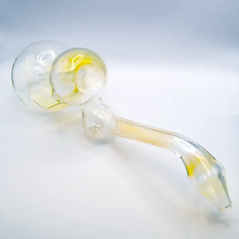 Silver Fume Jumbo Layback Bubbler | Rainbow Gabe