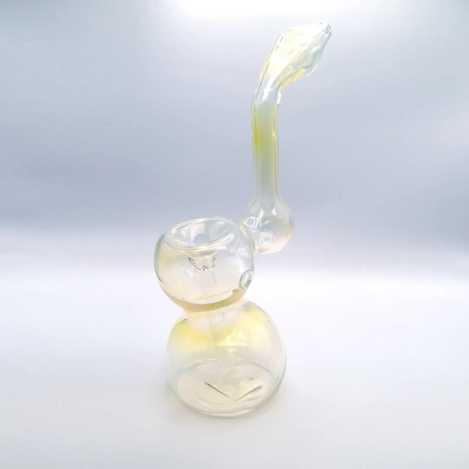 Silver Fume Jumbo Upright Bubbler | Rainbow Gabe