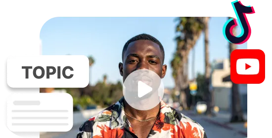 Turn ideas into complete videos with script, stock footage, and AI narration.