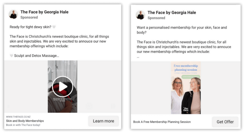 The Face by Georgia Hale Facebook Ads
