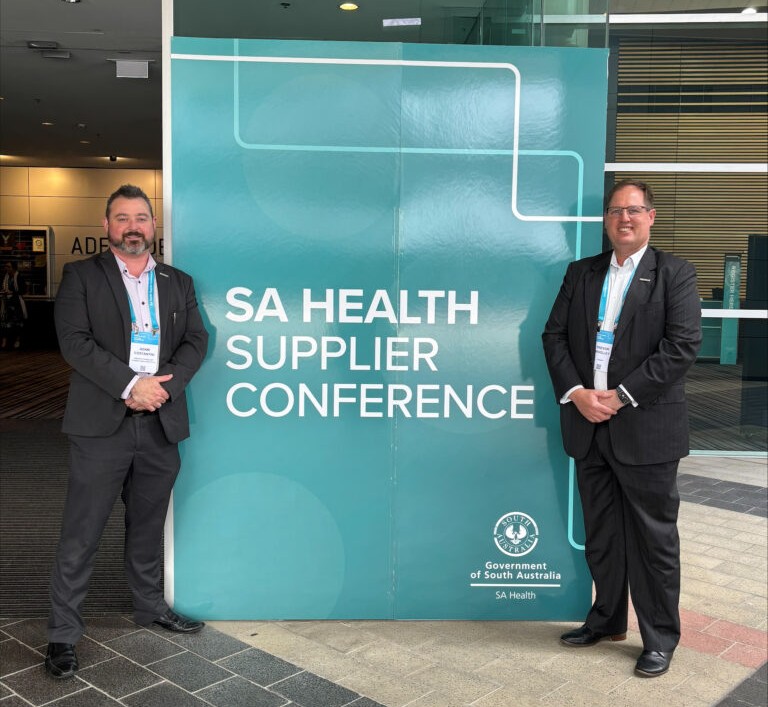 Adam (left) and Trevor (right) at the SA Health Supplier Conference
