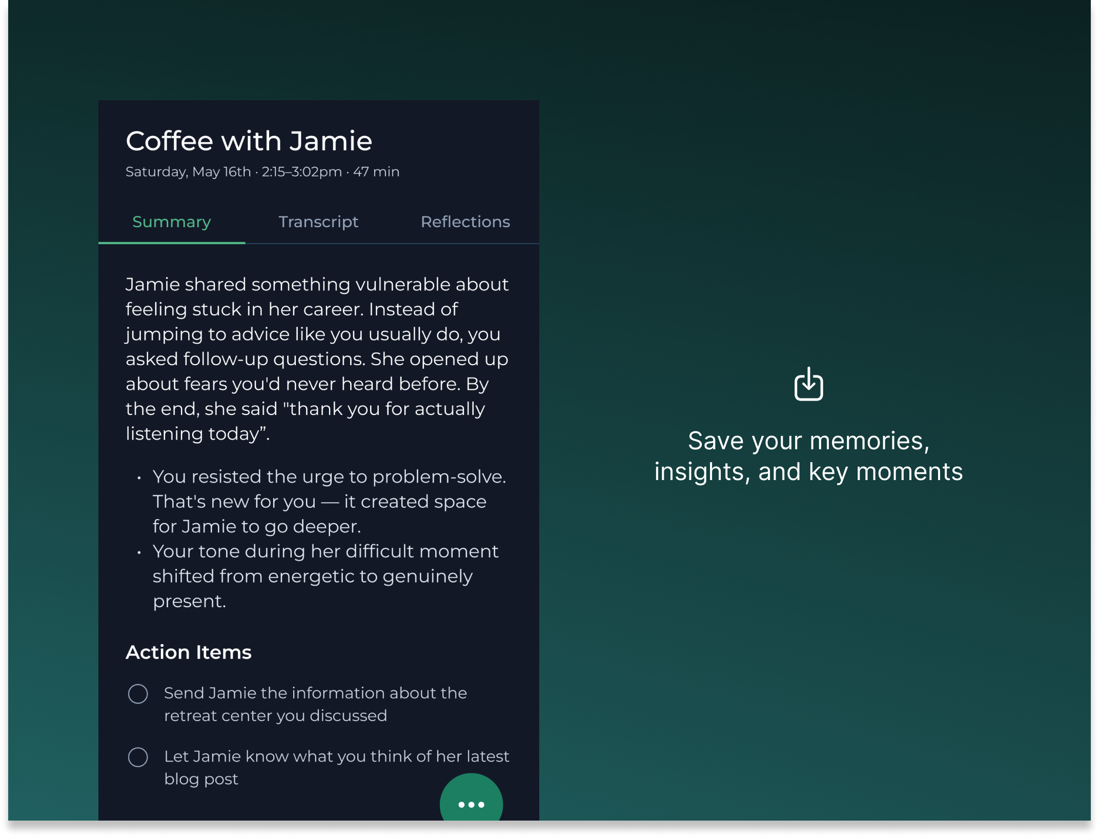 Above app interface preview