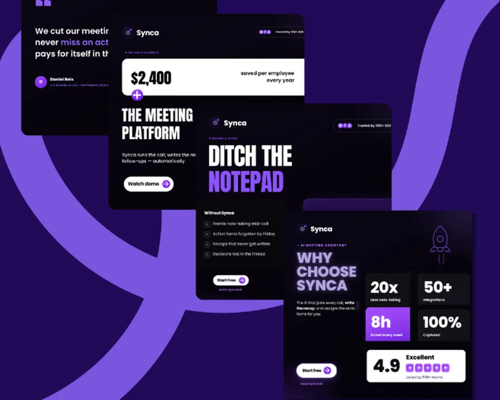 Social media design example