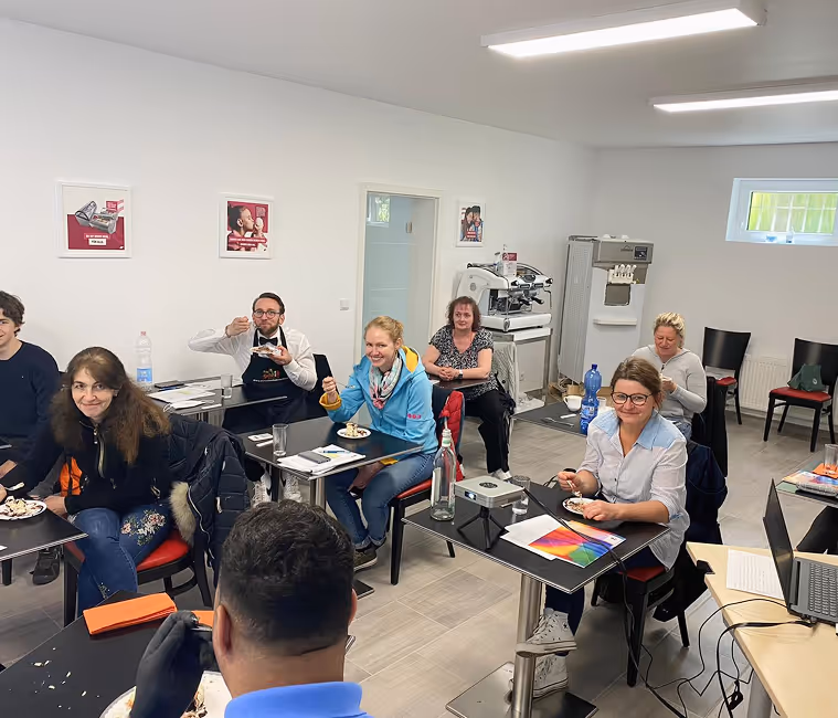 Teilnehmer beim Start-up Seminar der Eisfachschule Berlin