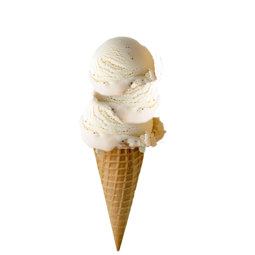 Laktosefreies Eis in einer knusprigen Waffel