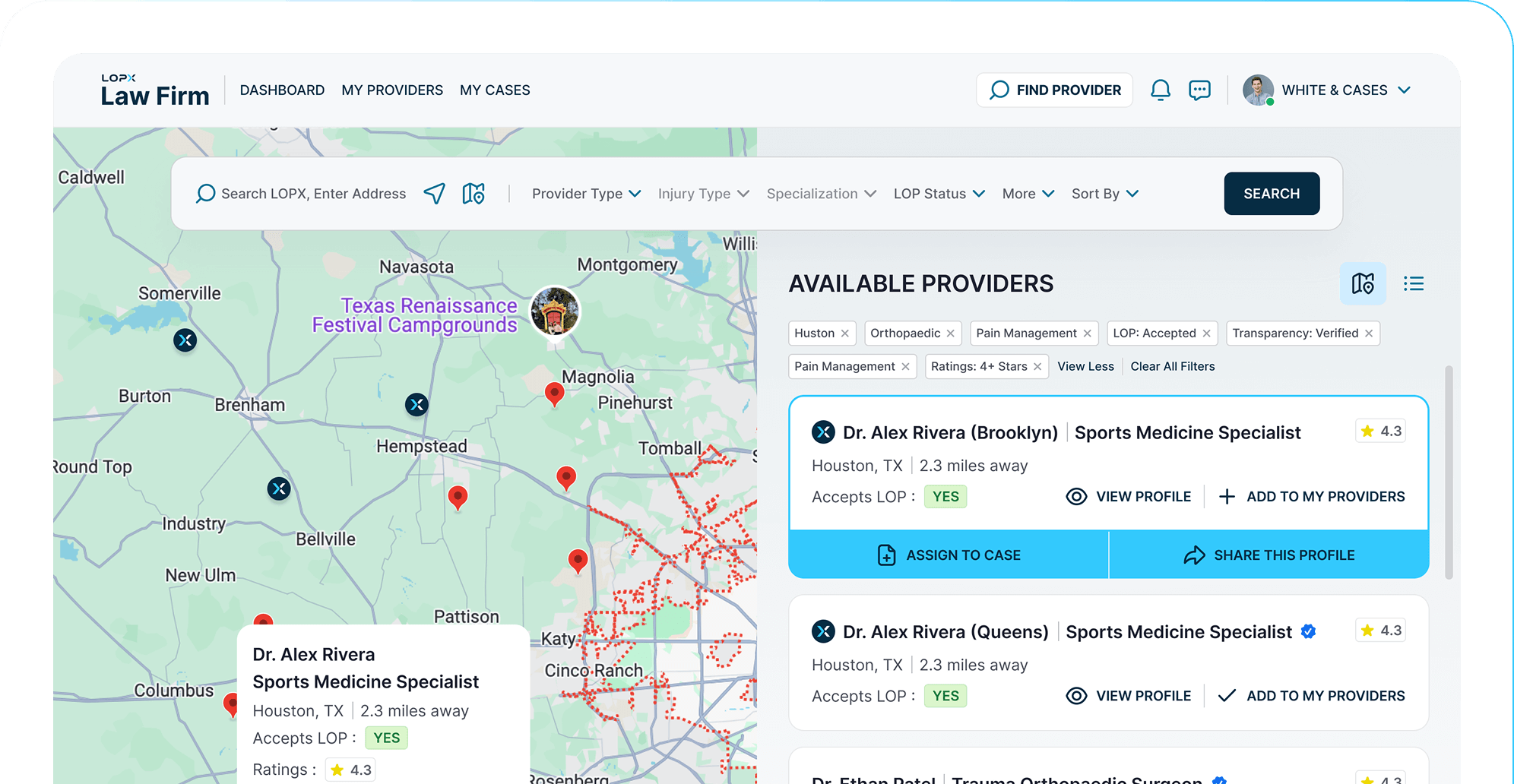 Simplifying Searches for  Law Firms & PI Providers