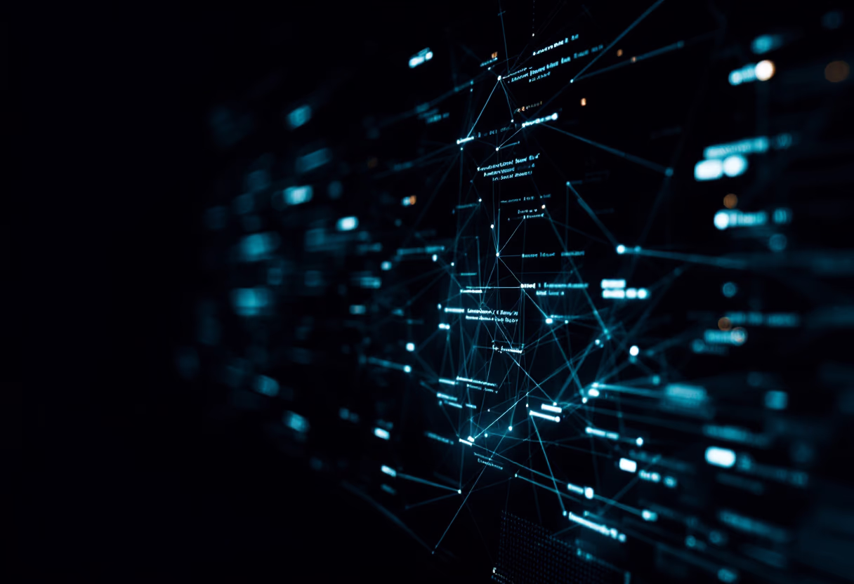 image of network connections on a screen