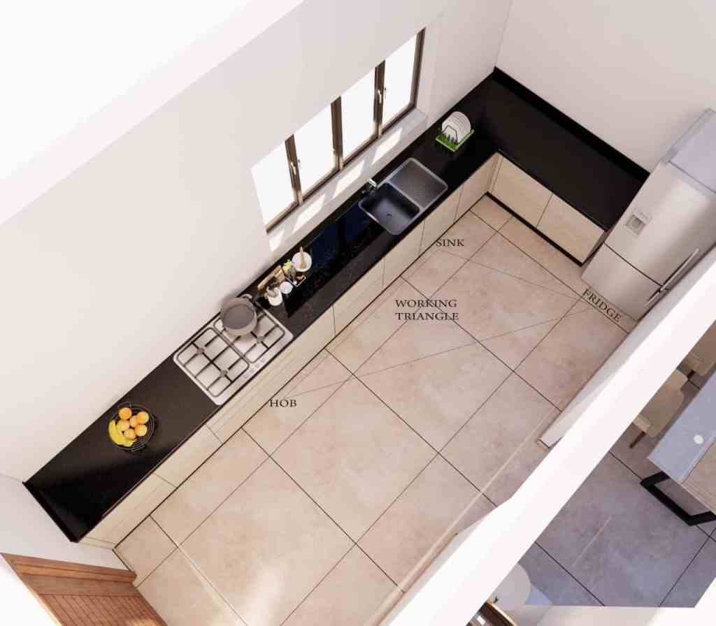 L Shaped Modular Kitchen Layout