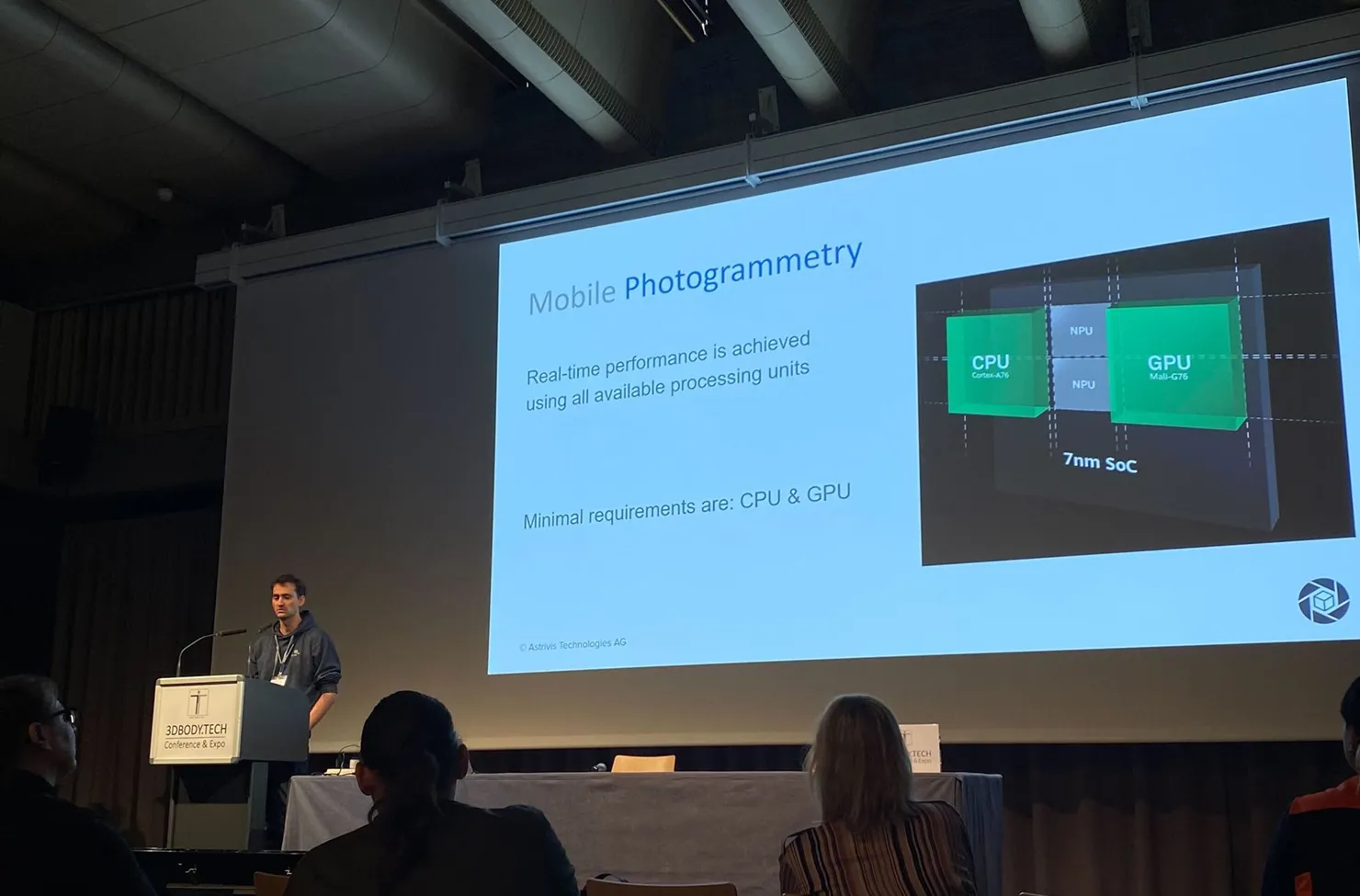 Astrivis presenting its 3D scanning technology at an event | Astrivis