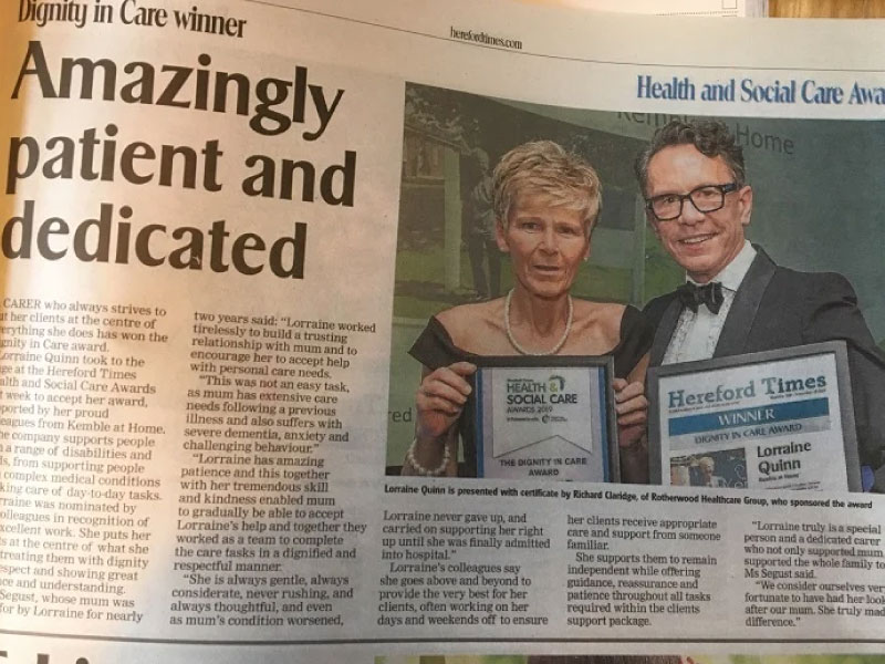 Kemble at Home - Health and Social Awards