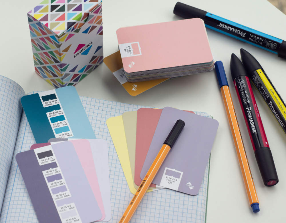 Fotografie fixů a barevných vzorníků