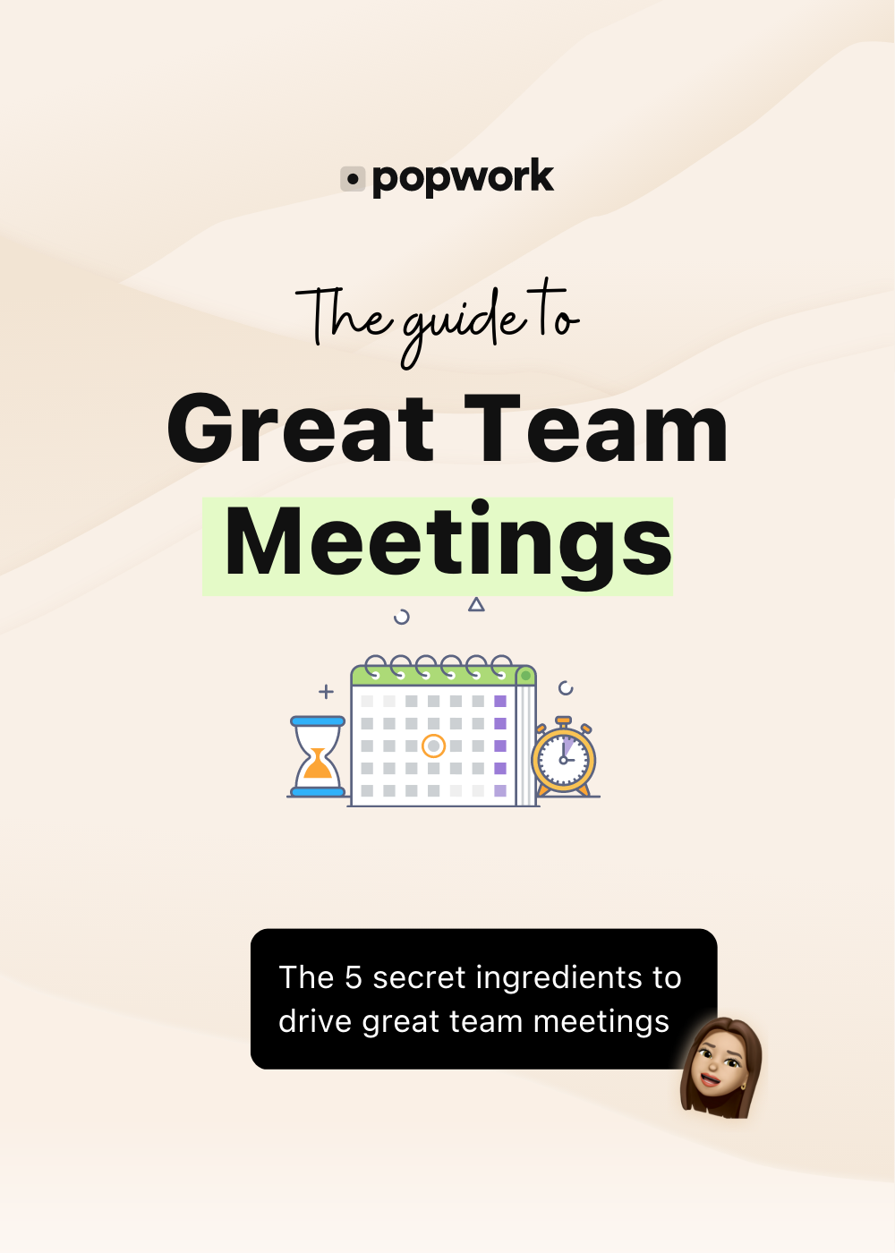 Cover of the guide to great team meetings - Popwork