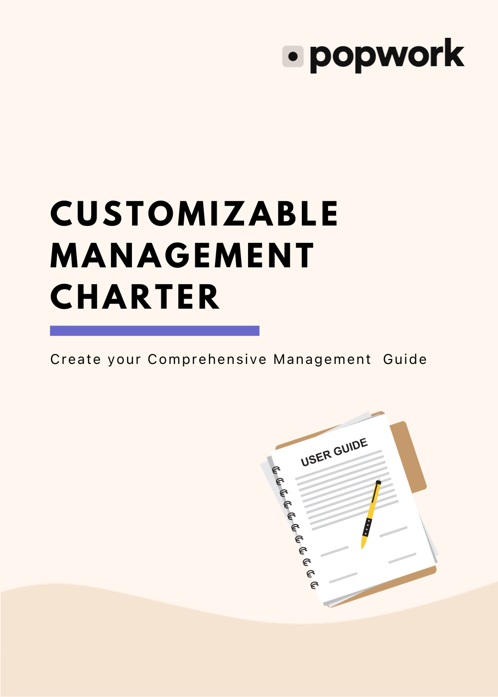 Popwork customizable management charter cover