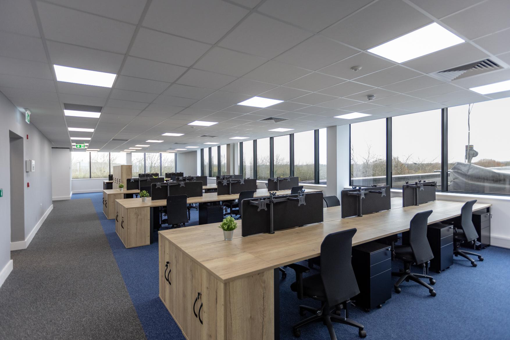 Modern office space in Basildon Essex with natural light and collaborative workspace