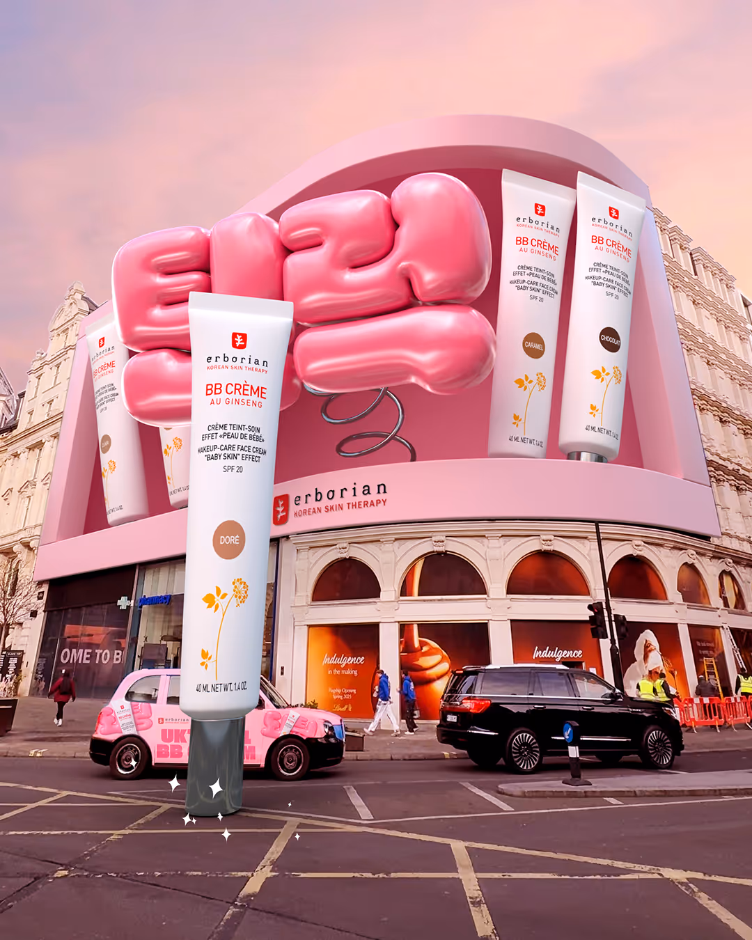 A cardboard box with stickers on it flying through the air.